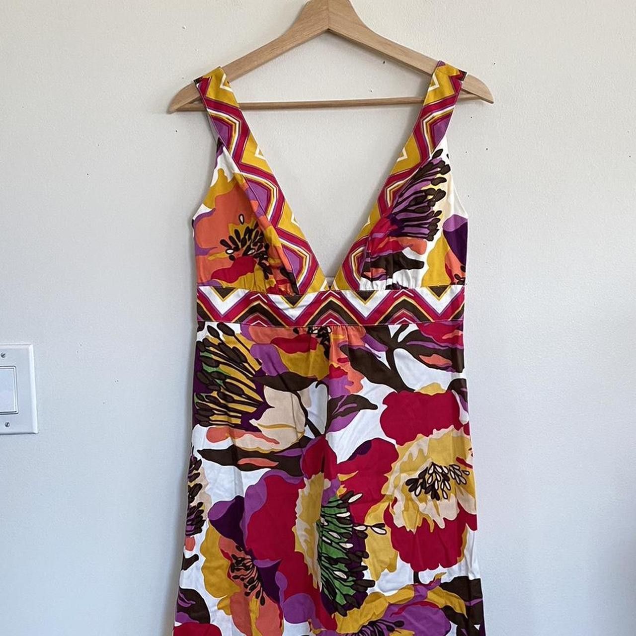 Designer ANA A NEW APPROACH MULTICOLOR DRESS 70S VIBE SIZE 6 WOMENS Size M / US 6-8 / IT 42-44 - 2 Thumbnail