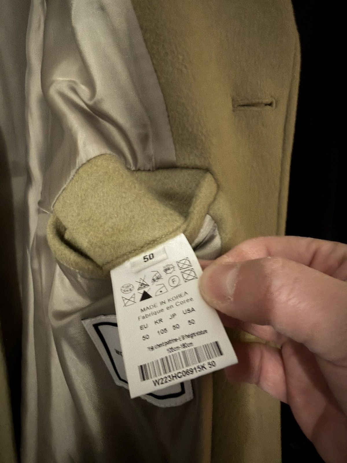 Wooyoungmi Wooyoungmi Beige Over Size Wool Coat Men Size 50 Size US M / EU 48-50 / 2 - 5 Thumbnail