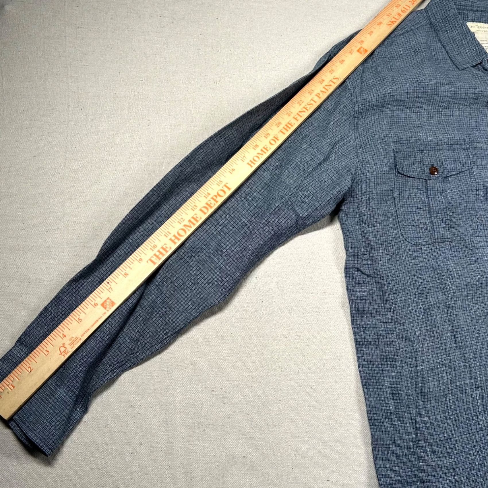 The Territory Ahead VINTAGE Territory Ahead Shirt Mens XL Blue 100% Linen Button Up Pockets Size US XL / EU 56 / 4 - 7 Thumbnail