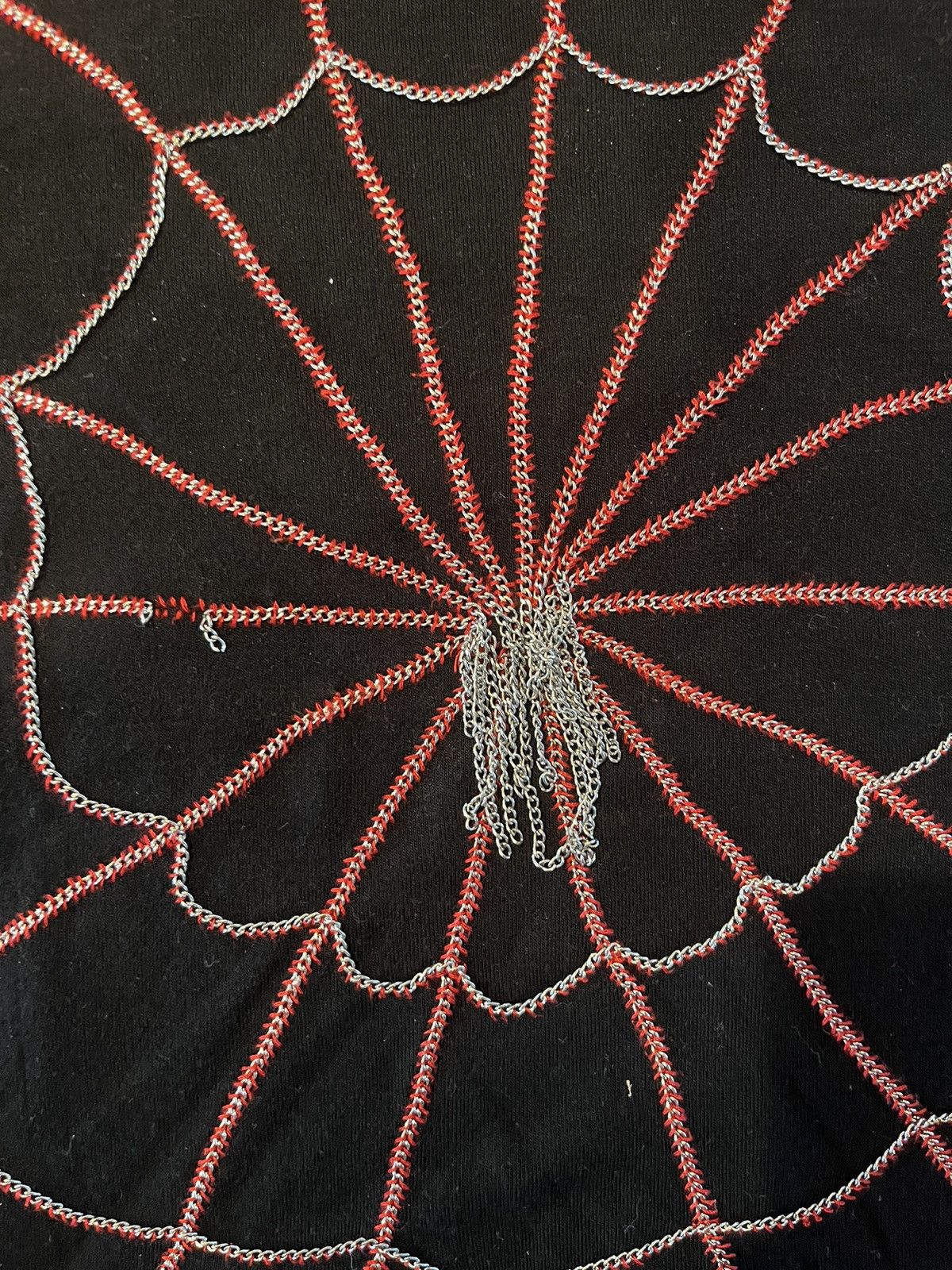 Marjan Pejoski Silver Chain Spider Web Hoodie. Size US M / EU 48-50 / 2 - 3 Thumbnail