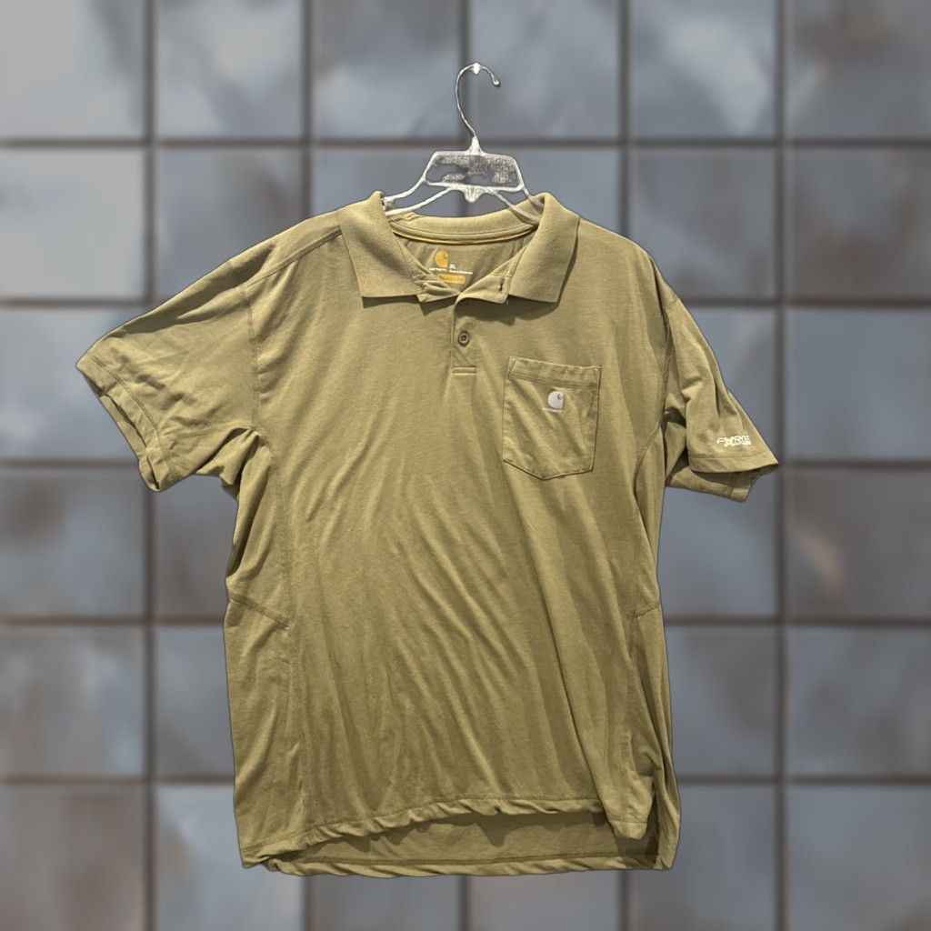 Carhartt Carhartt Workwear Shirt Quarter Button Up T-Shirt Green XL Mens Short Sleeve 391 102134 Force Extreme Regular Size XL Size US XL / EU 56 / 4 - 1 Thumbnail