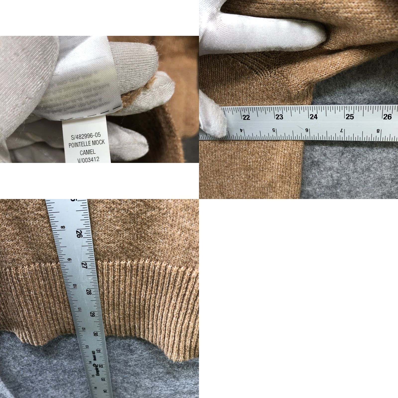 Old Navy Old Navy Pointelle Mock Neck Sweater Womens XL Camel Tan Stretch Knit Pullover Casual Fall Winter Knit Cotton Blend Size XL / US 12-14 / IT 48-50 - 8 Thumbnail