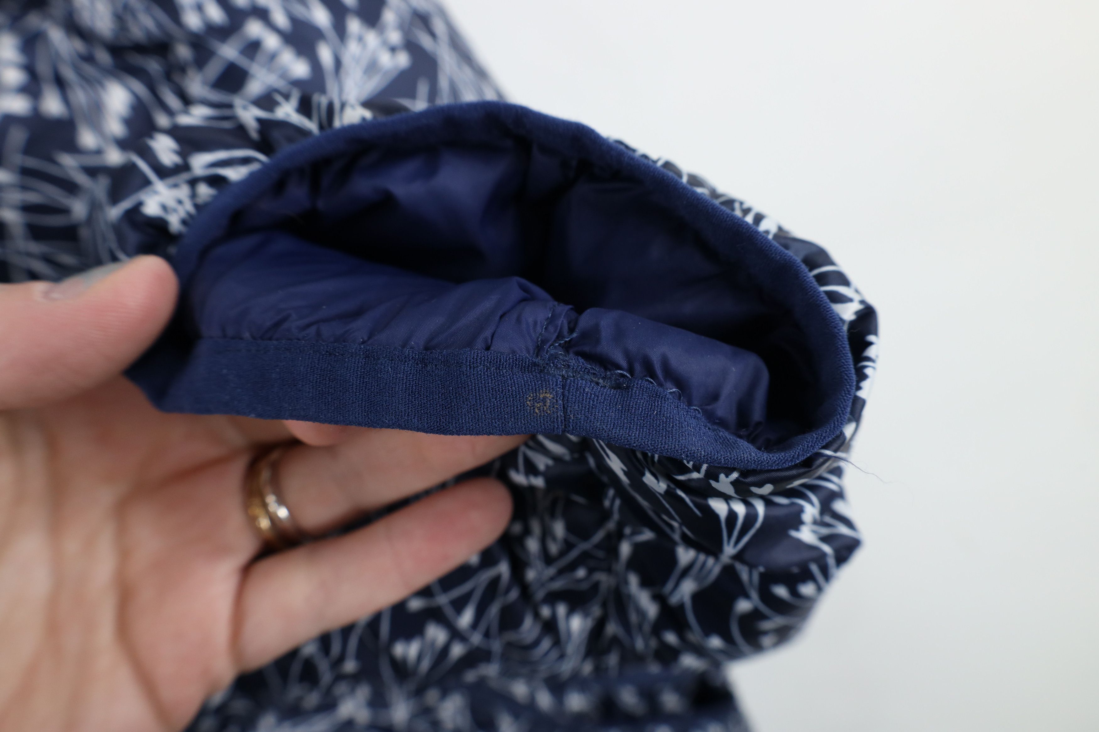 Lands' End × Vintage Lands End Down Insulated Flower Full Zip Puffer Jacket Blue Size XXL / US 16-18 / IT 52-54 - 5 Thumbnail