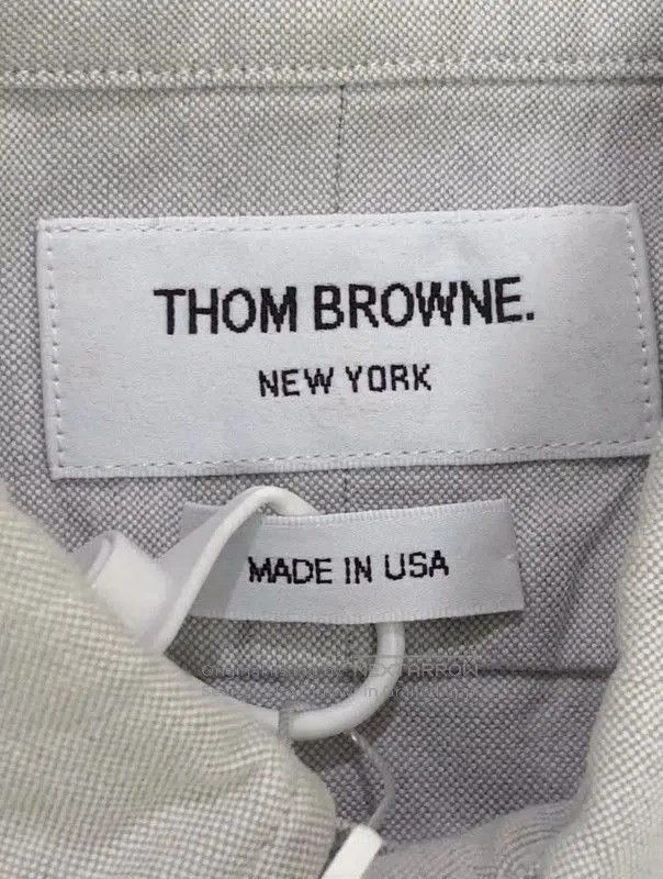 Thom Browne Thom Browne Gray Cotton Embroidered Long Sleeve Shirt . Size US XXL / EU 58 / 5 - 5 Thumbnail