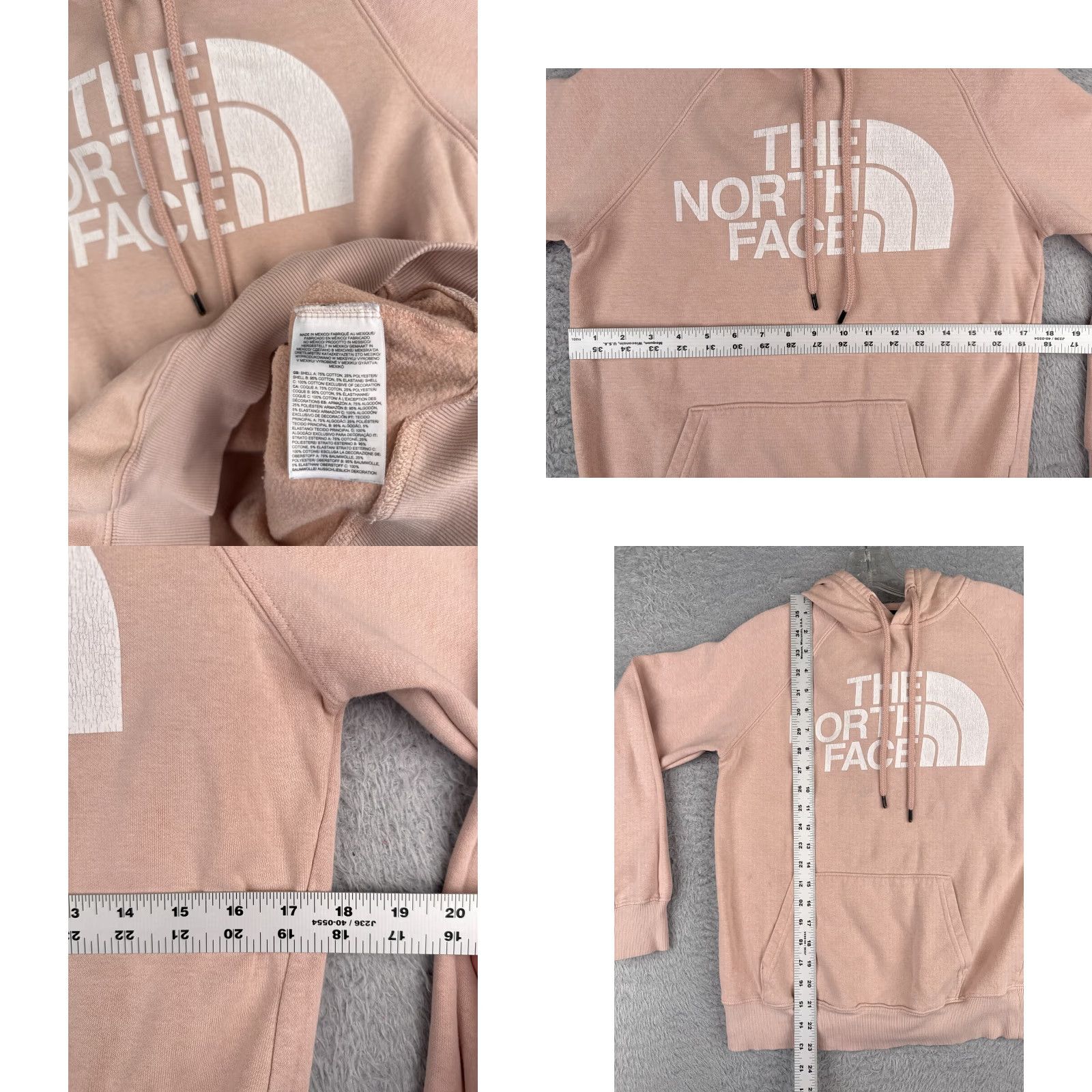 The North Face VINTAGE The North Face Hoodie Womens XS Pink Pullover Crew Neck Solid Logo Pocket Regular Fit - 30 in Chest Girls/Boys? Size XS / US 0-2 / IT 36-38 - 8 Thumbnail