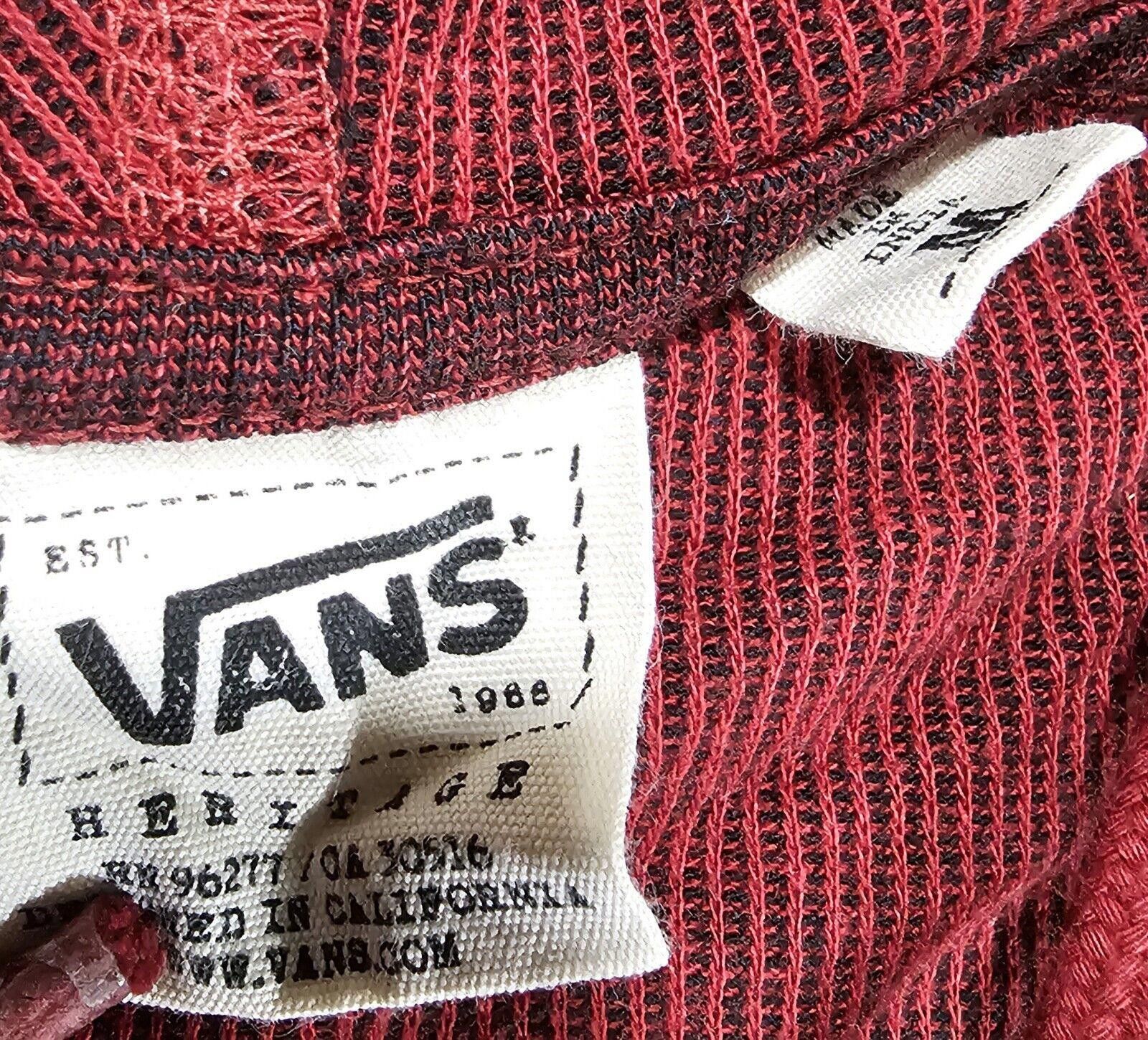 Vans VANS Heritage Red Lightweight Vneck Hoodie Men’s Size M Size US 32 / EU 48 - 4 Thumbnail