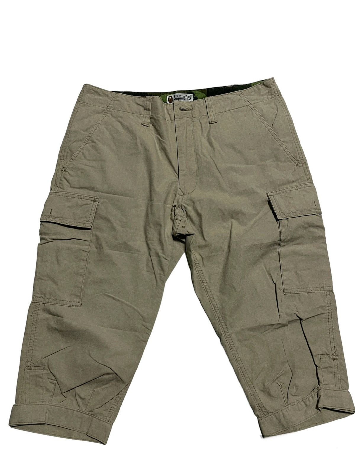 image of Bape 3/4 Cargo Pant in Beige, Men's (Size 34)