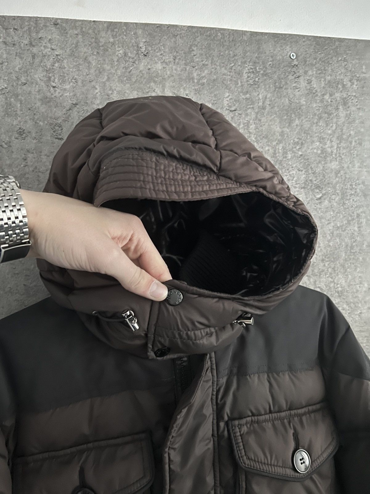 Moncler Moncler Puffer Jacket Brown Big Logo Down Size US S / EU 44-46 / 1 - 5 Thumbnail