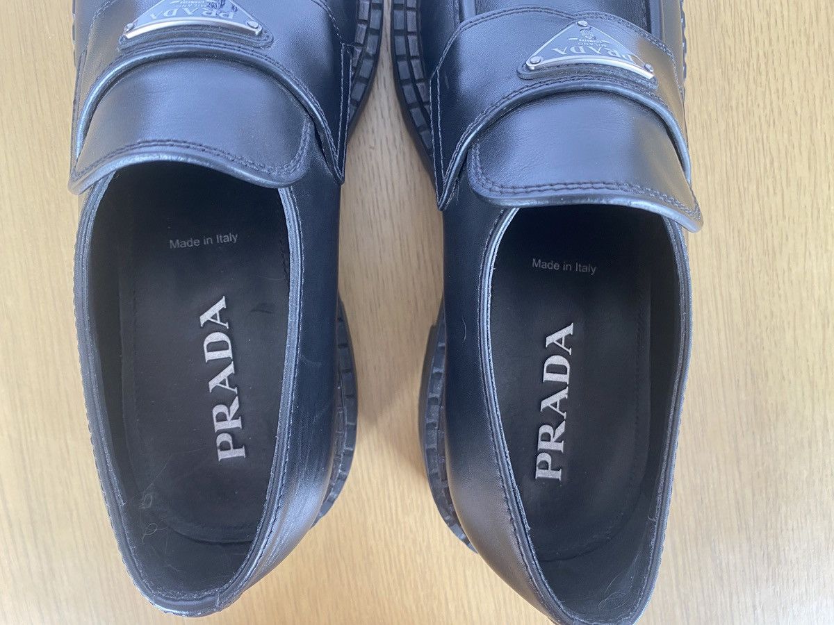 Prada Genuine Double Chocolate black leather loafers Size US 9.5 / EU 42-43 - 9 Thumbnail