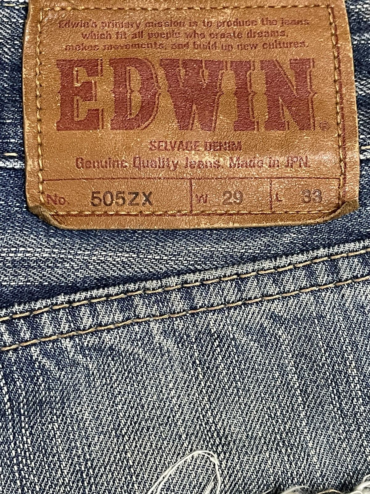 Edwin Vintage Japan Edwin 505zx Faded Wash Style Baggy Jeans Size US 33 - 9 Thumbnail