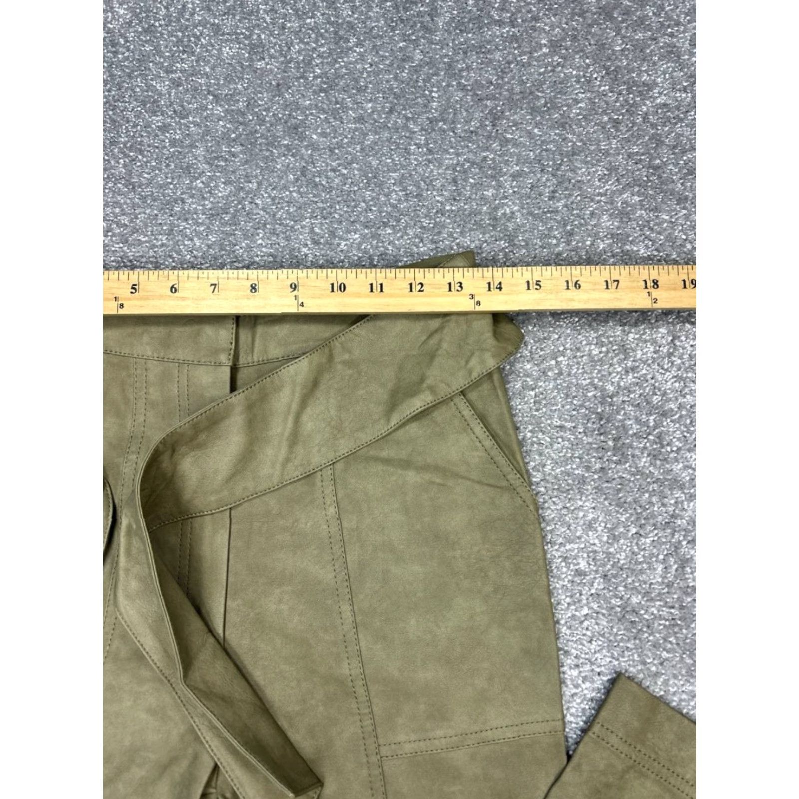 Jonathan Simkhai Jonathan Simkhai Tessa Vegan Leather Pants Womens 4 Green Lined Straight Leg New Size 27" / US 4 / IT 40 - 6 Thumbnail