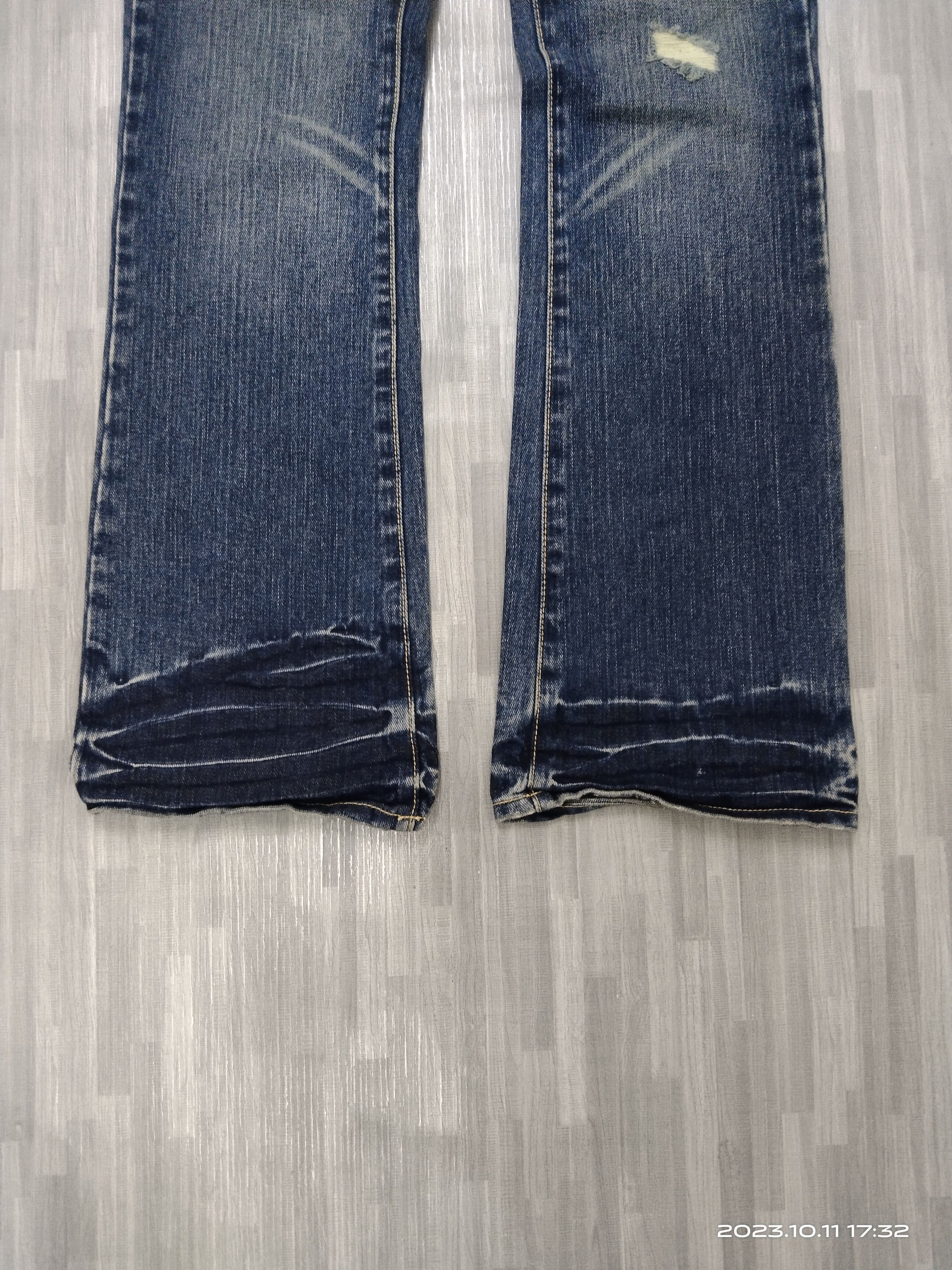 Japanese Brand FLARE SICK RIPED OZZ FIRST DENIM PANTS Size US 32 / EU 48 - 6 Thumbnail