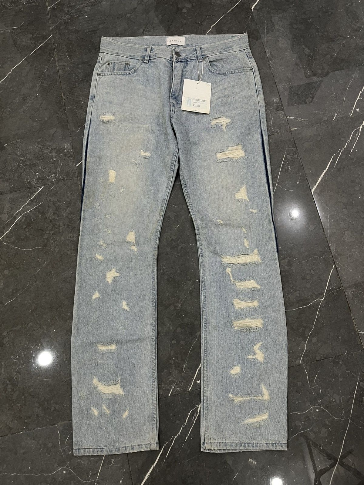GRAILZ GRAILZ DISTRESSED FLARE JEANS Size US 34 / EU 50 - 1 Thumbnail