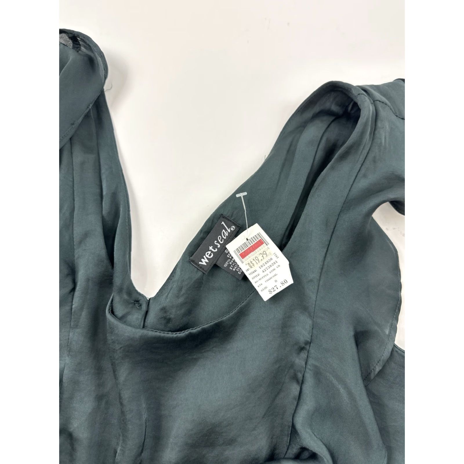 Vintage VINTAGE Wet-seal Romper Women’s S Small Grey Y2K NWT Size 28" / US 6 / IT 42 - 6 Thumbnail