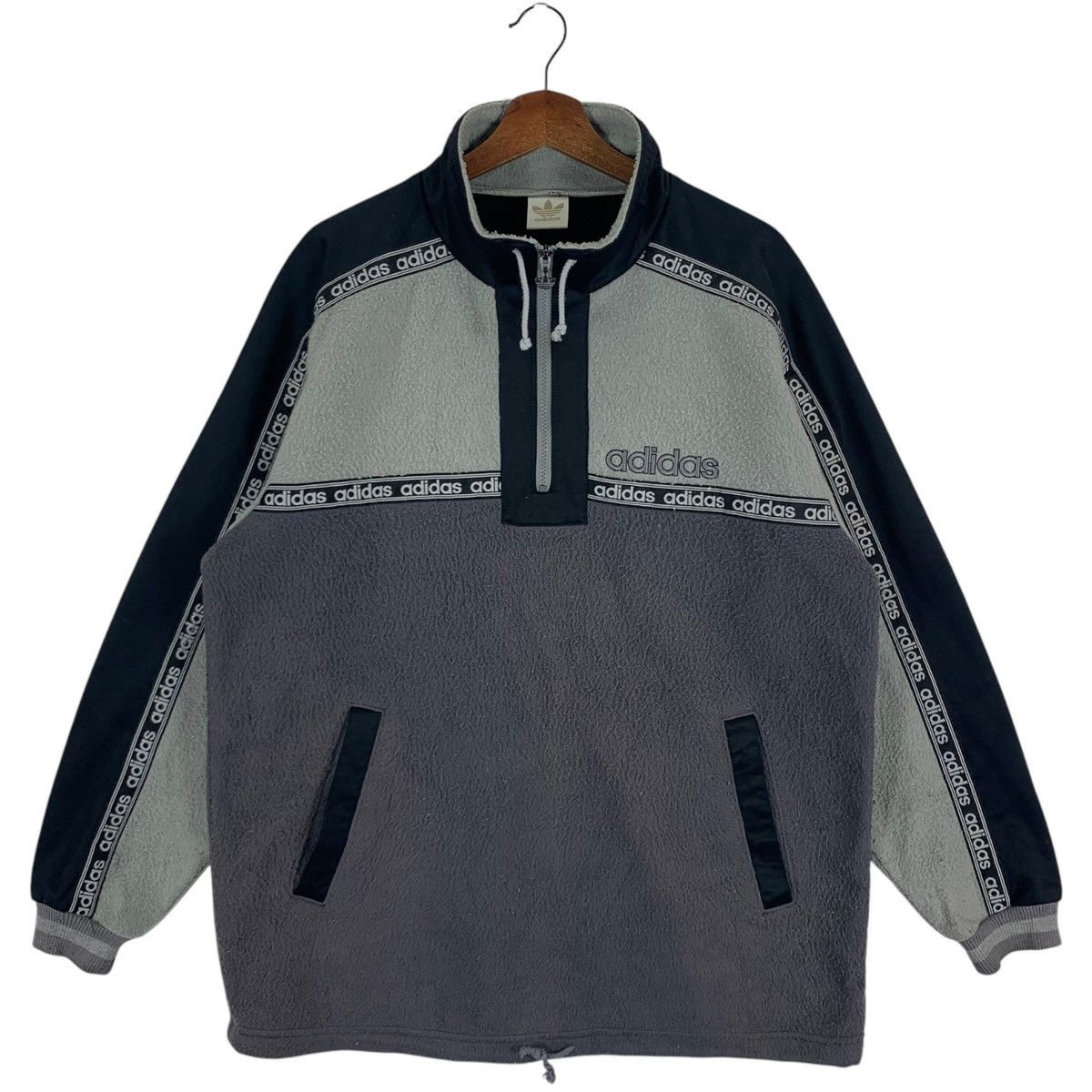 Vintage VINTAGE 90S ADIDAS DECENTE HALF ZIPPER SWEATER Size US L / EU 52-54 / 3 - 1 Thumbnail