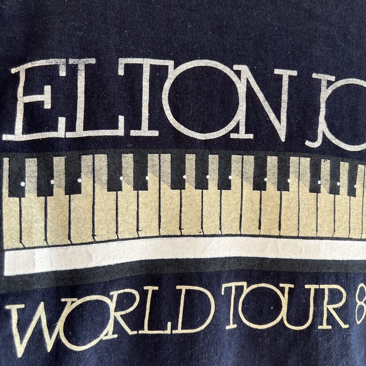 Band Tees × Vintage 1987 Elton John World Tour Band Tee Shirt Brockum Billy Joel Size US M / EU 48-50 / 2 - 6 Thumbnail