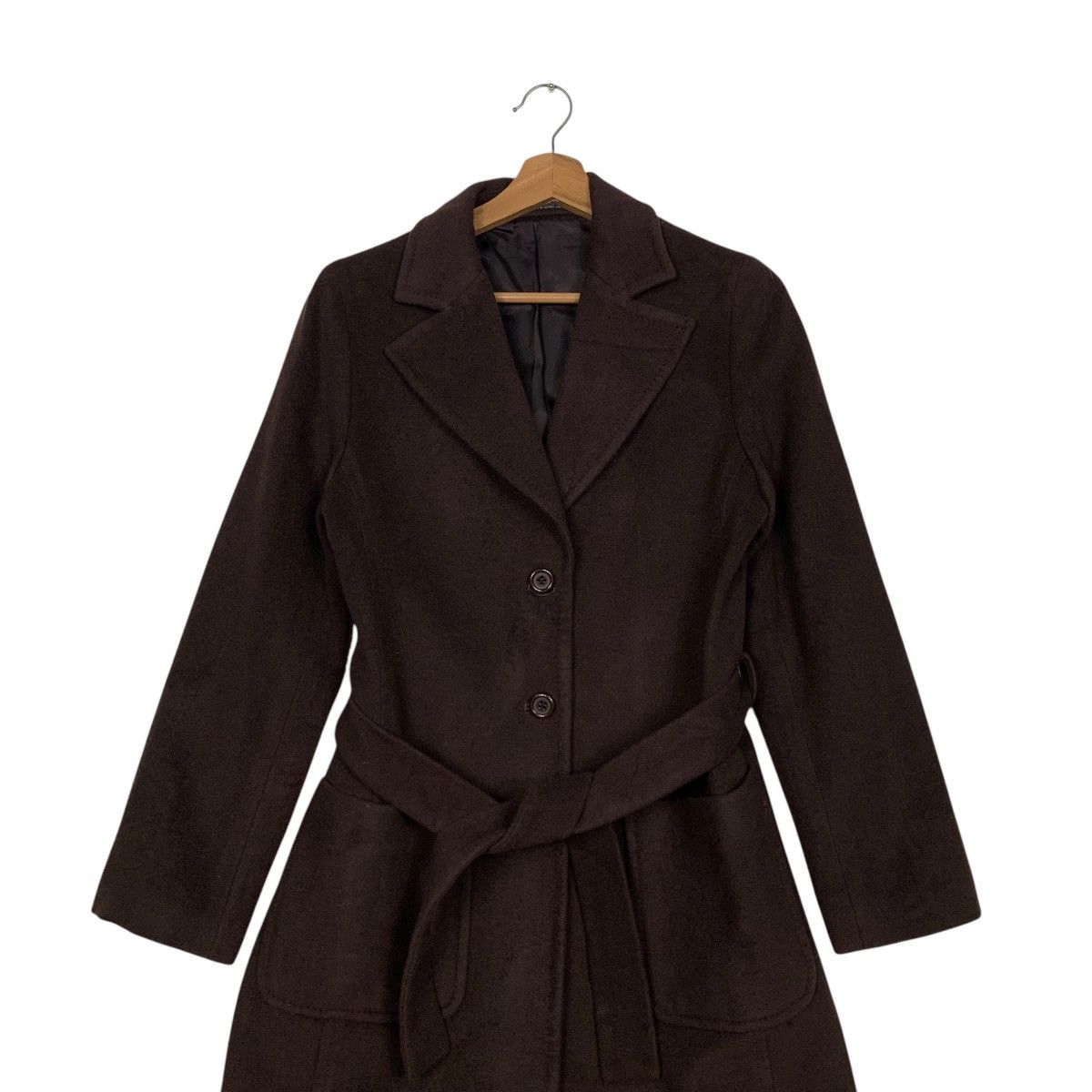 Japanese Brand INED Brown Wool Cashmere Overcoat / Jacket #2696-C121 Size M / US 6-8 / IT 42-44 - 3 Thumbnail