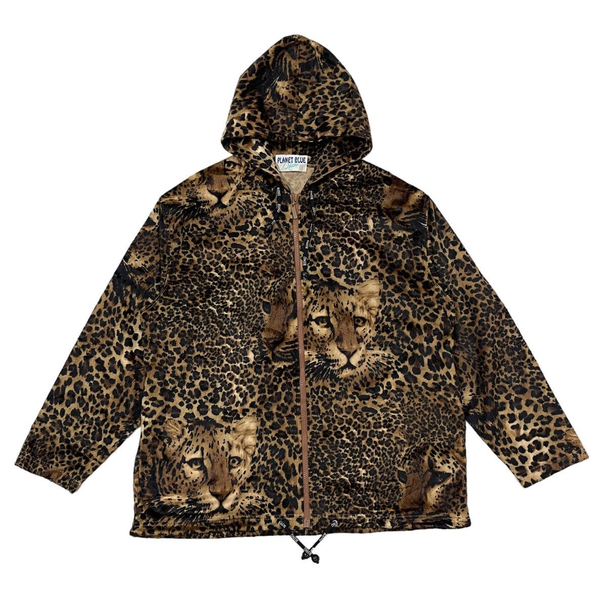 Art Comes First 🔥Vintage Planet Blue Island Leopard Print Hoodie Jacket Size US M / EU 48-50 / 2 - 1 Thumbnail