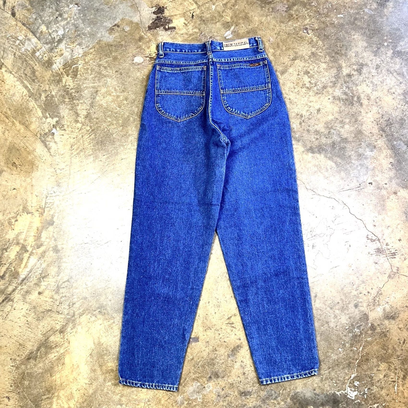 Vintage VINTAGE E.V. LTD. Jeans Womens 90s Denim High Rise Mom 27x29 Tapered Leg 100% Cotton Blue Size 27" / US 4 / IT 40 - 3 Thumbnail