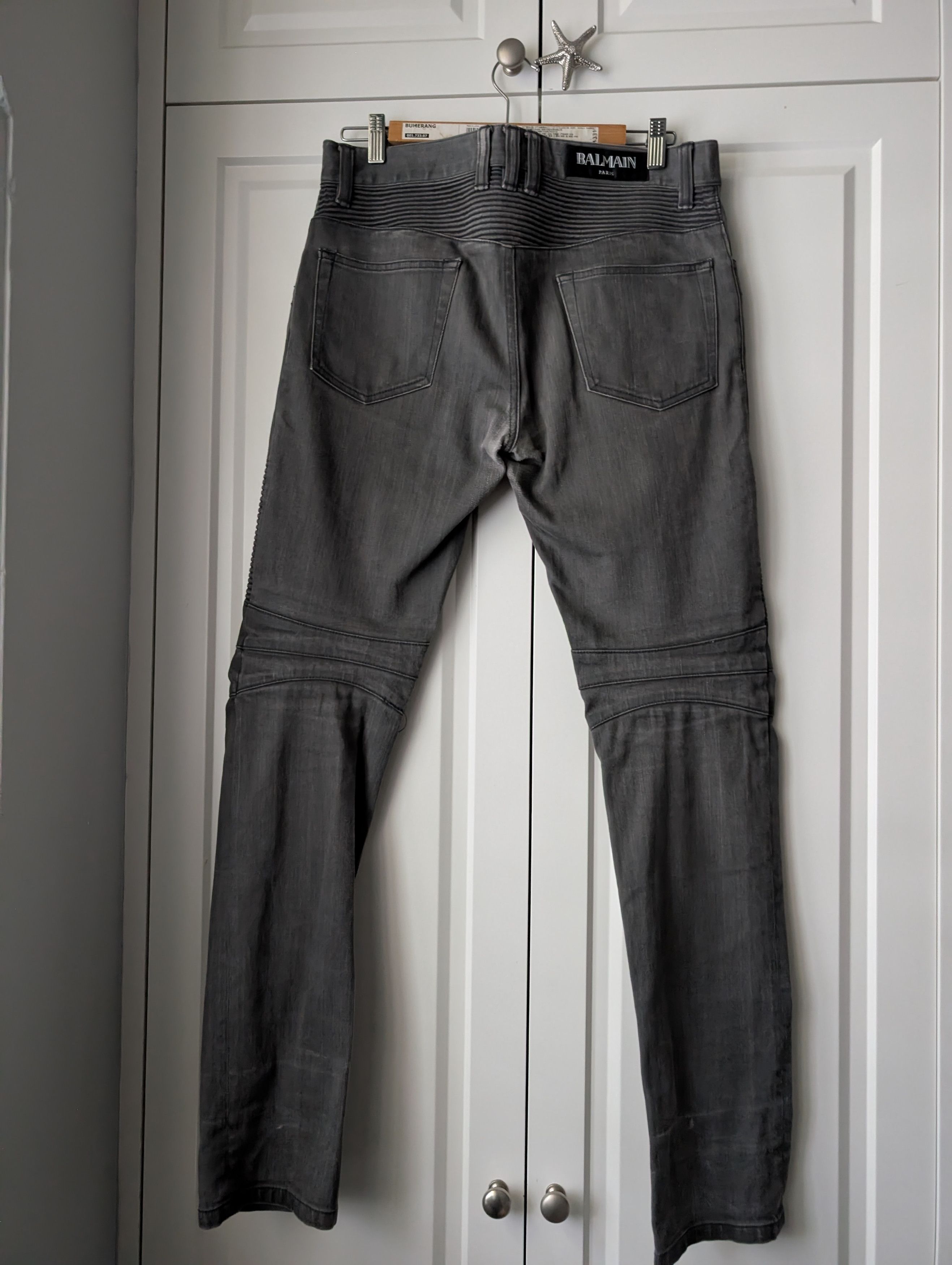 Balmain FW11 Made In Japan Balmain Moto Biker Denim Size US 30 / EU 46 - 2 Thumbnail