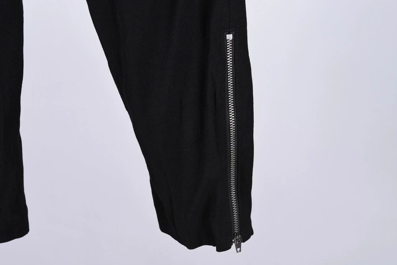 Helmut Lang Women's Helmut Lang Black Drawstring Ankle Zip Pants Size M Size 28" / US 6 / IT 42 - 4 Thumbnail