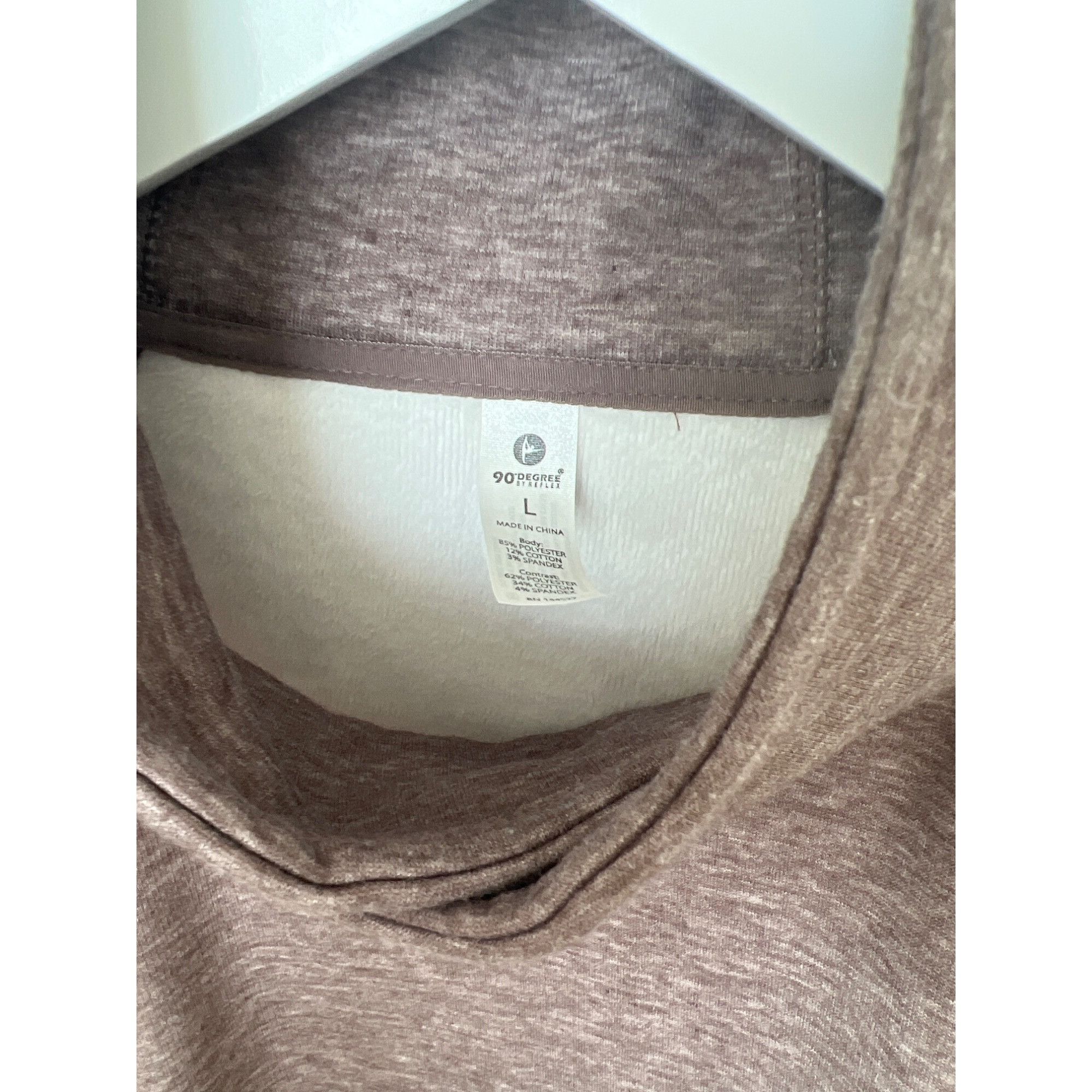 Other 90 Degree By Reflex Heathered Maroon Pullover Sweatshirt Size L / US 10 / IT 46 - 3 Thumbnail