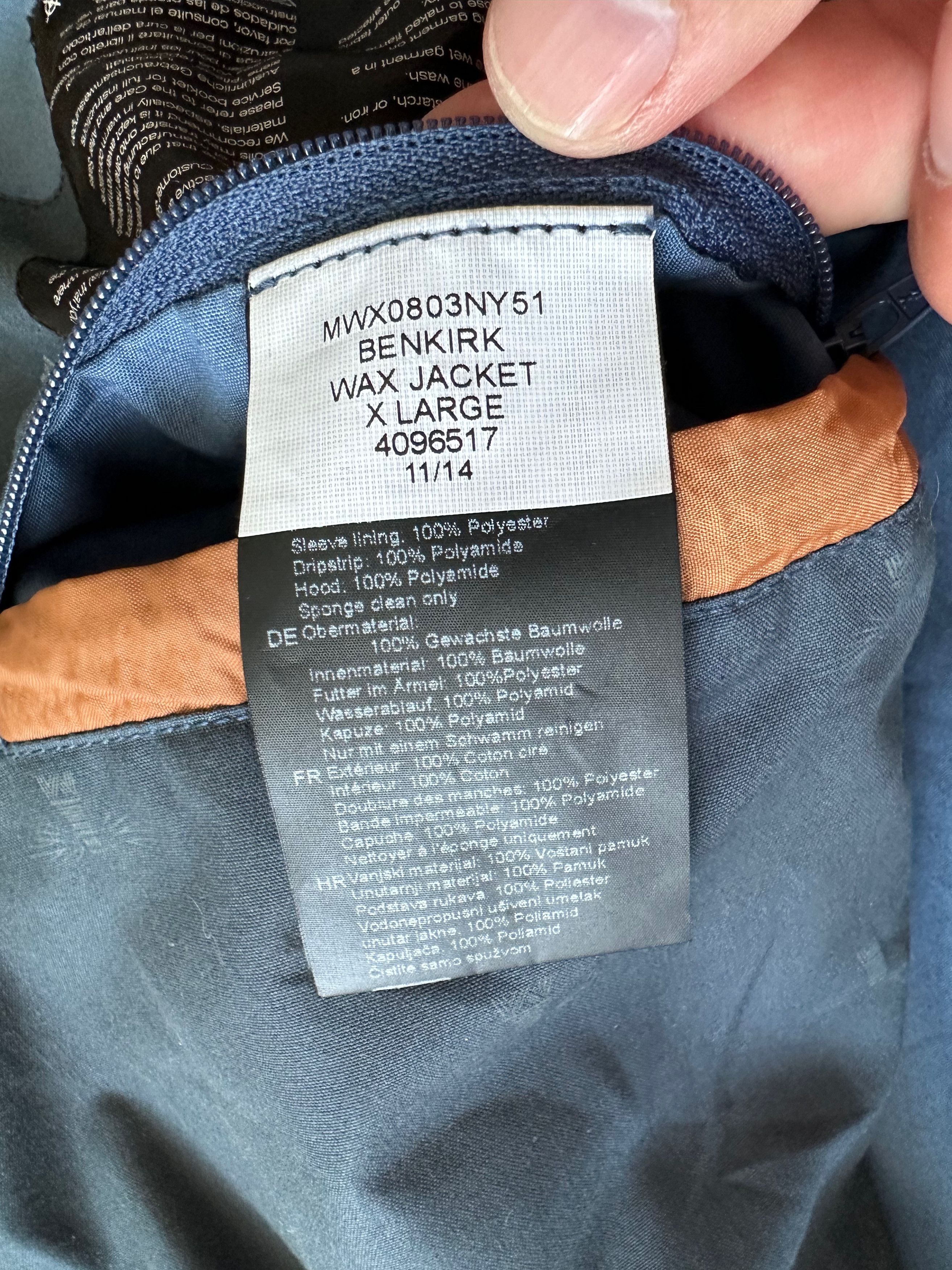 Barbour BARBOUR Benkirk Wax Jacket MWX0803NY51 hooded waxed Size US XL / EU 56 / 4 - 11 Thumbnail