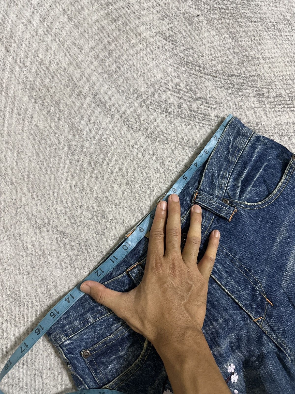 Japanese Brand Vintage Japan Nylaus Jeans Sakura Embroidery Size US 31 - 16 Thumbnail