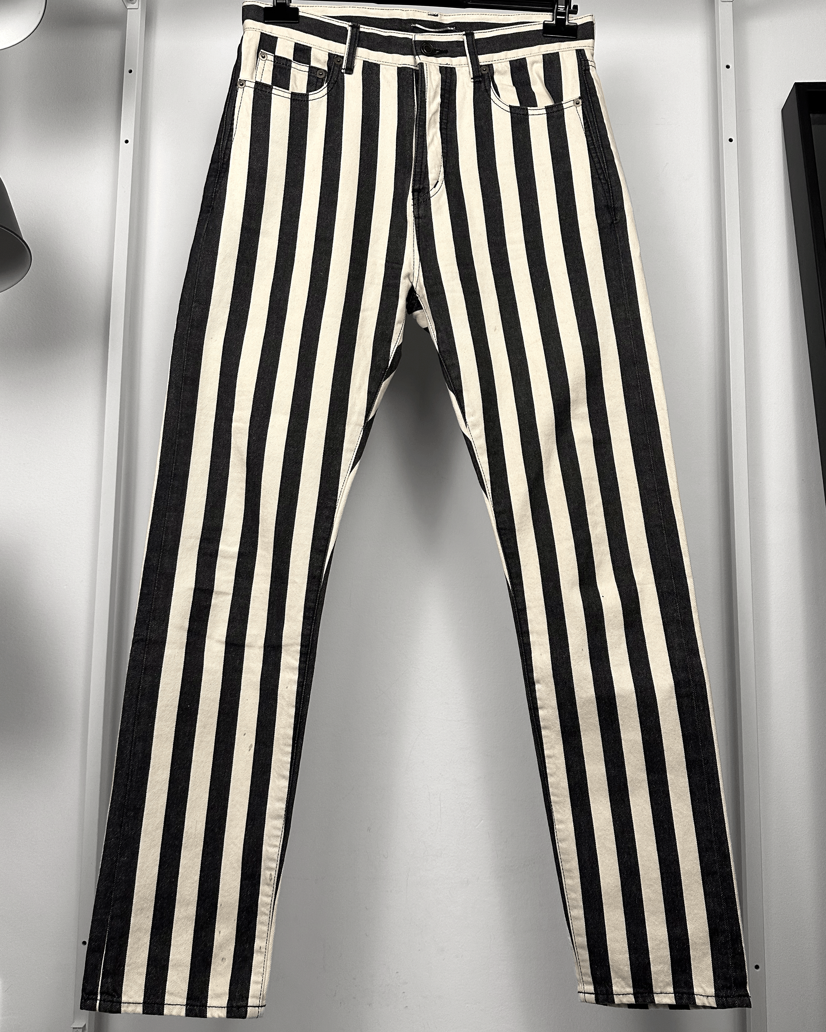 Saint Laurent Paris Saint Laurent Striped Prisoner Skinny Jeans Size US 31 - 3 Thumbnail