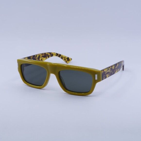 Saint Laurent Paris Saint Laurent SL762 004 Sunglasses Ochra/Havana Square Frame Size ONE SIZE - 4 Thumbnail