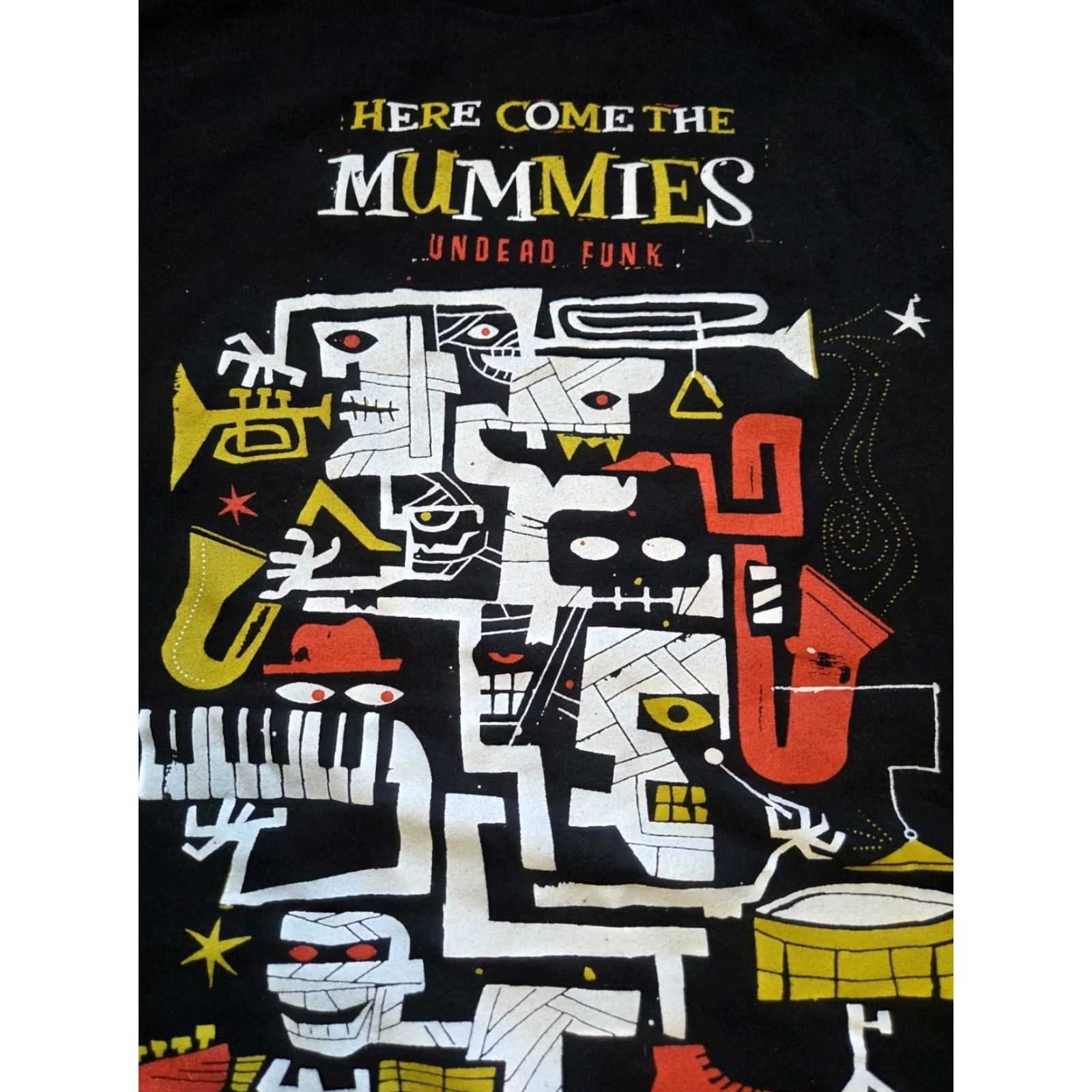Hereu Here Come The Mummies Undead Funk Shirt Black Sz Small Band Tee Size US M / EU 48-50 / 2 - 2 Thumbnail