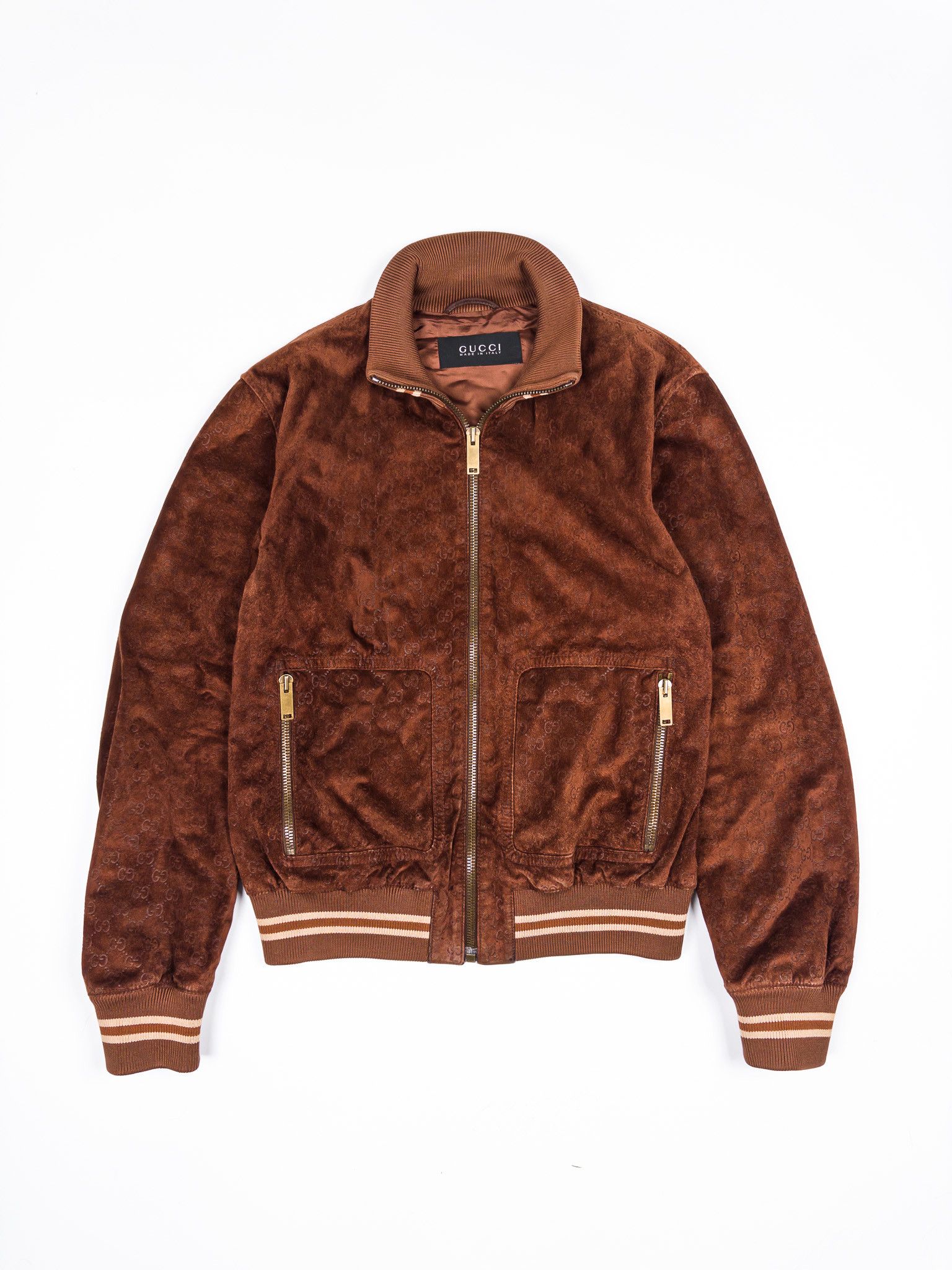 Gucci Gucci GG Monogram Suede Jacket Size US L / EU 52-54 / 3 - 1 Thumbnail
