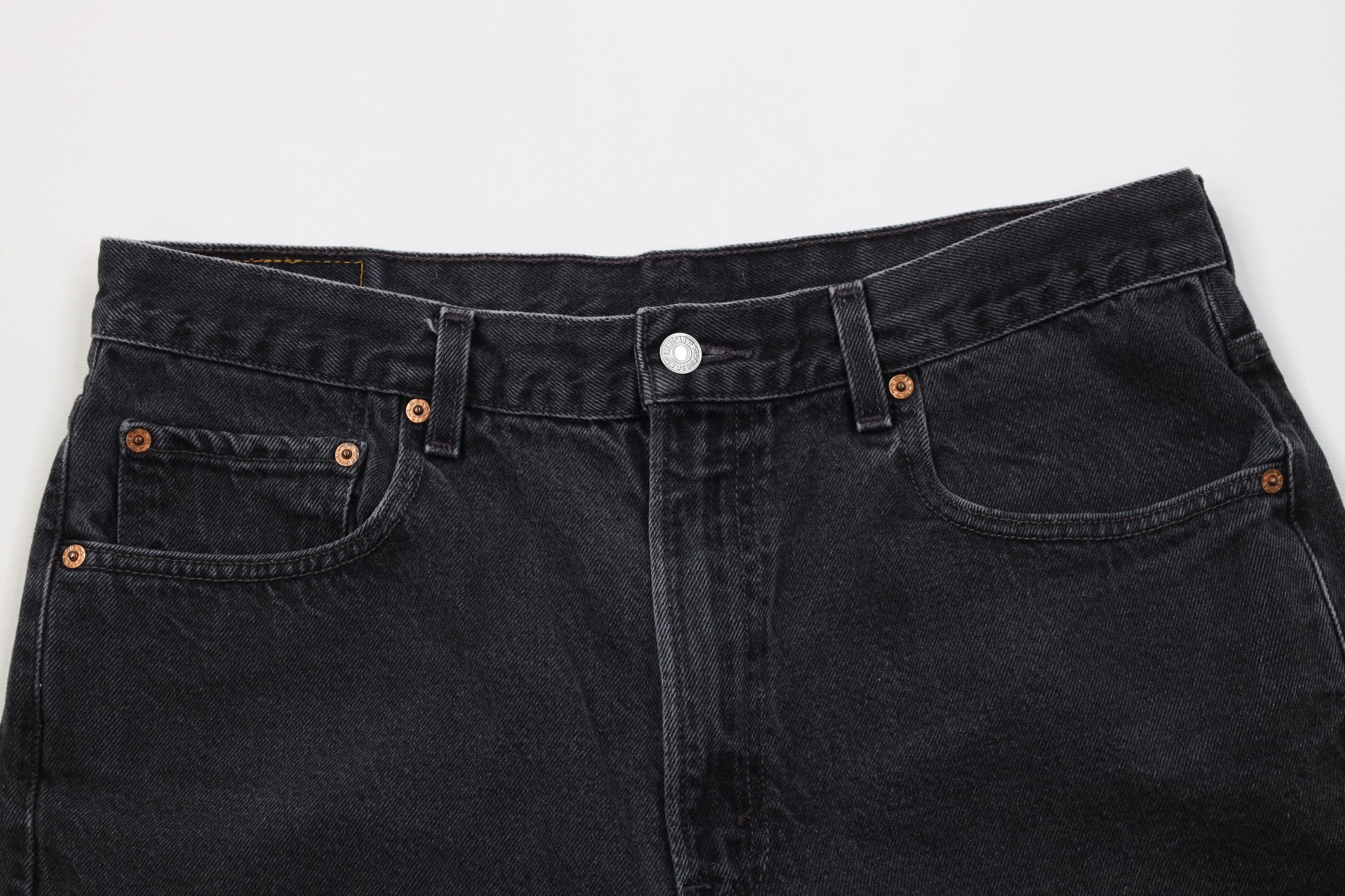 Levi's Vintage Y2K 2003 Levis 505 Fit Denim Jean Shorts Black Size US 36 / EU 52 - 2 Thumbnail