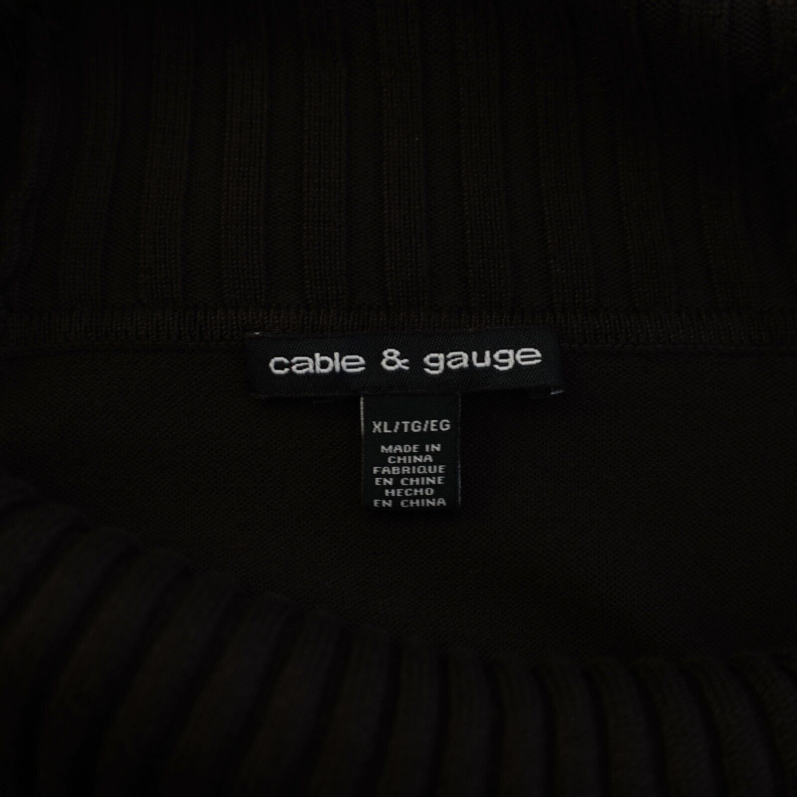 Designer Cable & Gauge Chocolate Brown Ribbed Cowl Neck XL Sweater Ra Size XL / US 12-14 / IT 48-50 - 8 Thumbnail