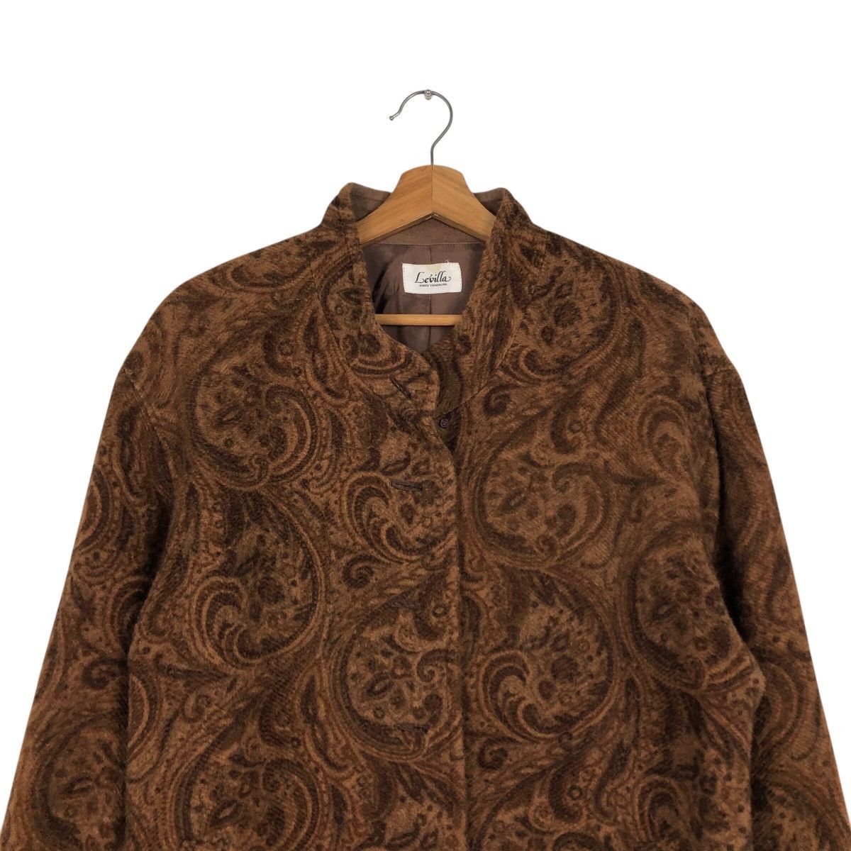 Japanese Brand Cropped Wool Biker Jacket Levilla Navajo Design IsseyMiyake Size US M / EU 48-50 / 2 - 4 Thumbnail