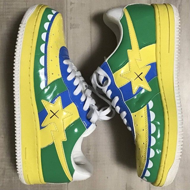 Bape × Kaws × Nigo KAWS CHOMPERS BAPE STA Patent Leather Sneakers APE NIGO Size US 9.5 / EU 42-43 - 3 Thumbnail
