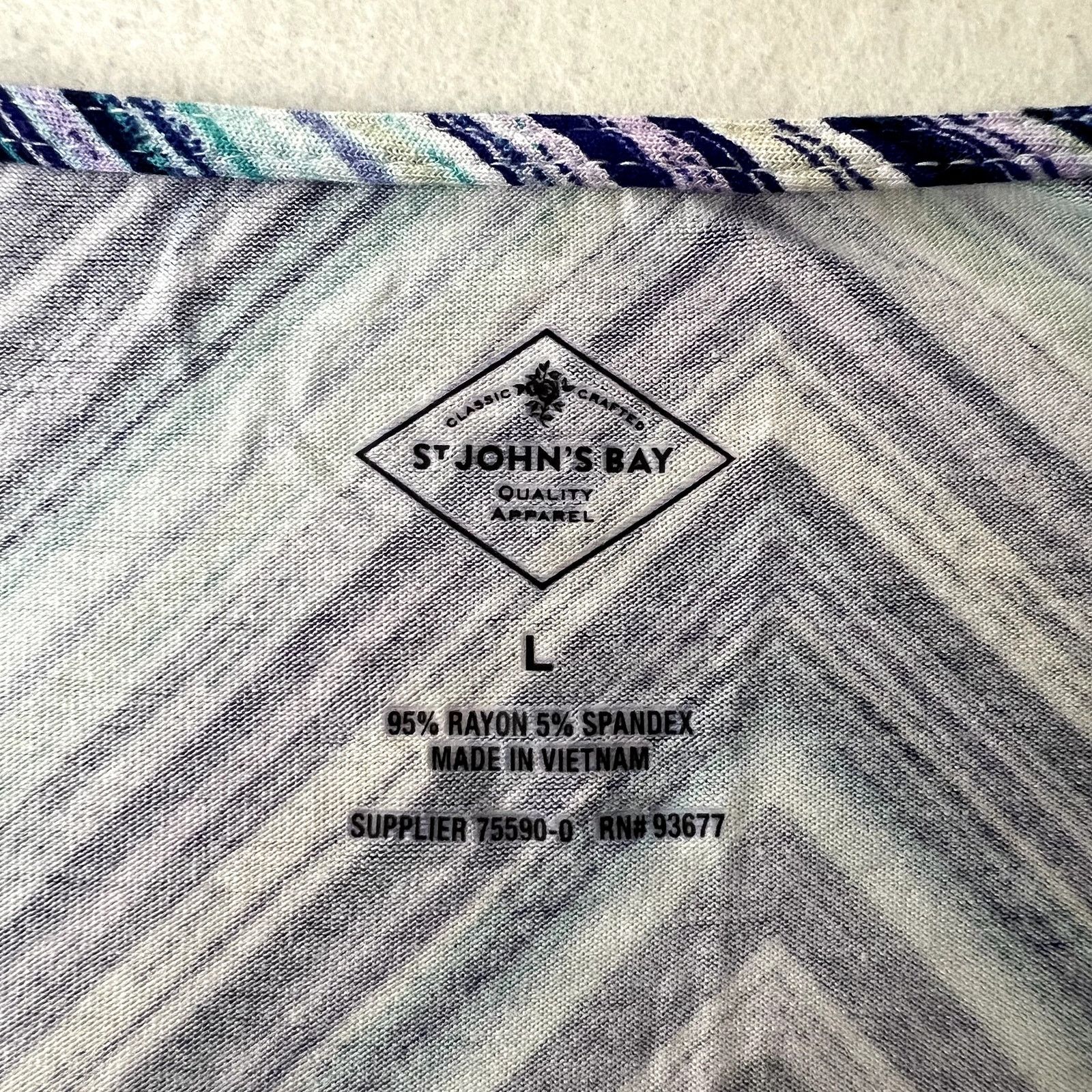 Other Vintage St John's Bay Chevron Zig Zag Tank Dress Size L / US 10 / IT 46 - 6 Thumbnail