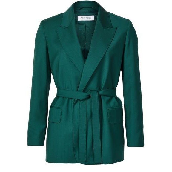 Max Mara MAX MARA Talento Green Wool Blazer Jacket New & Authentic (W Size S / US 4 / IT 40 - 1 Thumbnail