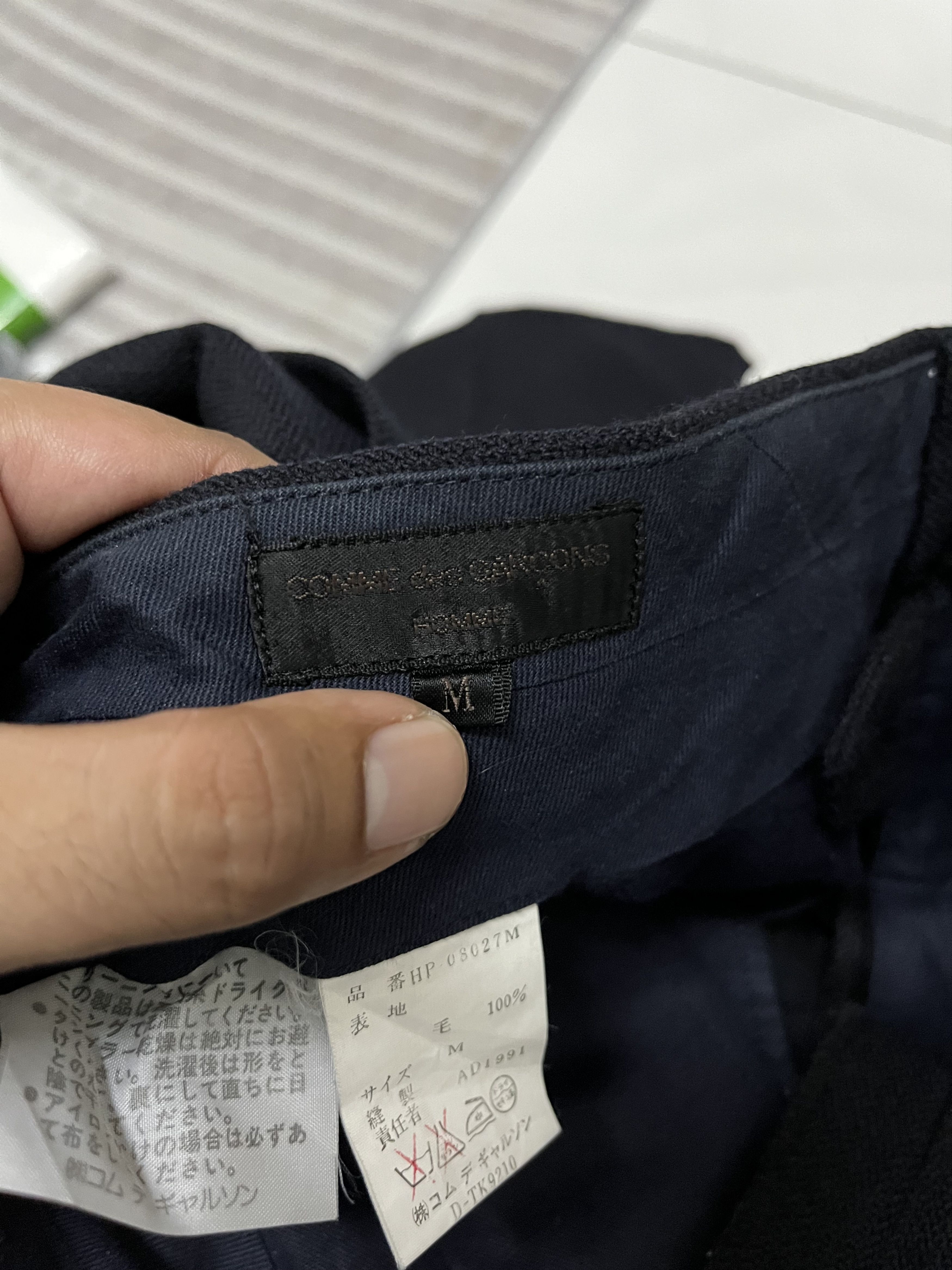 Comme des Garcons × Comme des Garcons Homme Plus × Vintage AW91 Comme Des Garcons Gabardine Wool Pants Size US 30 / EU 46 - 14 Thumbnail