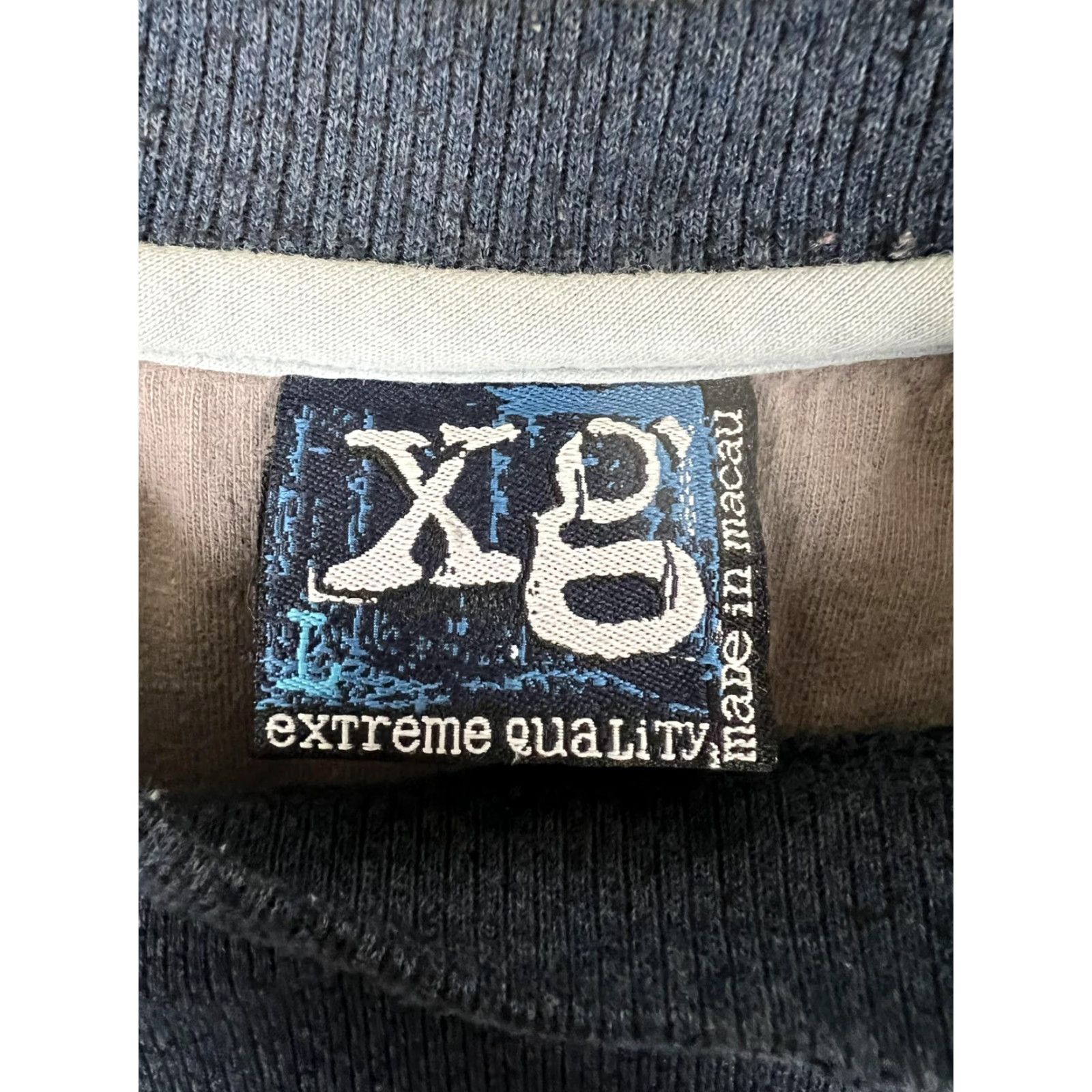 Point Zero VTG XG Extreme Sweater Mens L Navy Gray Colorblock Crewneck Y2K_STRIPED Knit Pullover Casual Multicolor Long Sleeve Fall Winter Mens Size US L / EU 52-54 / 3 - 5 Thumbnail