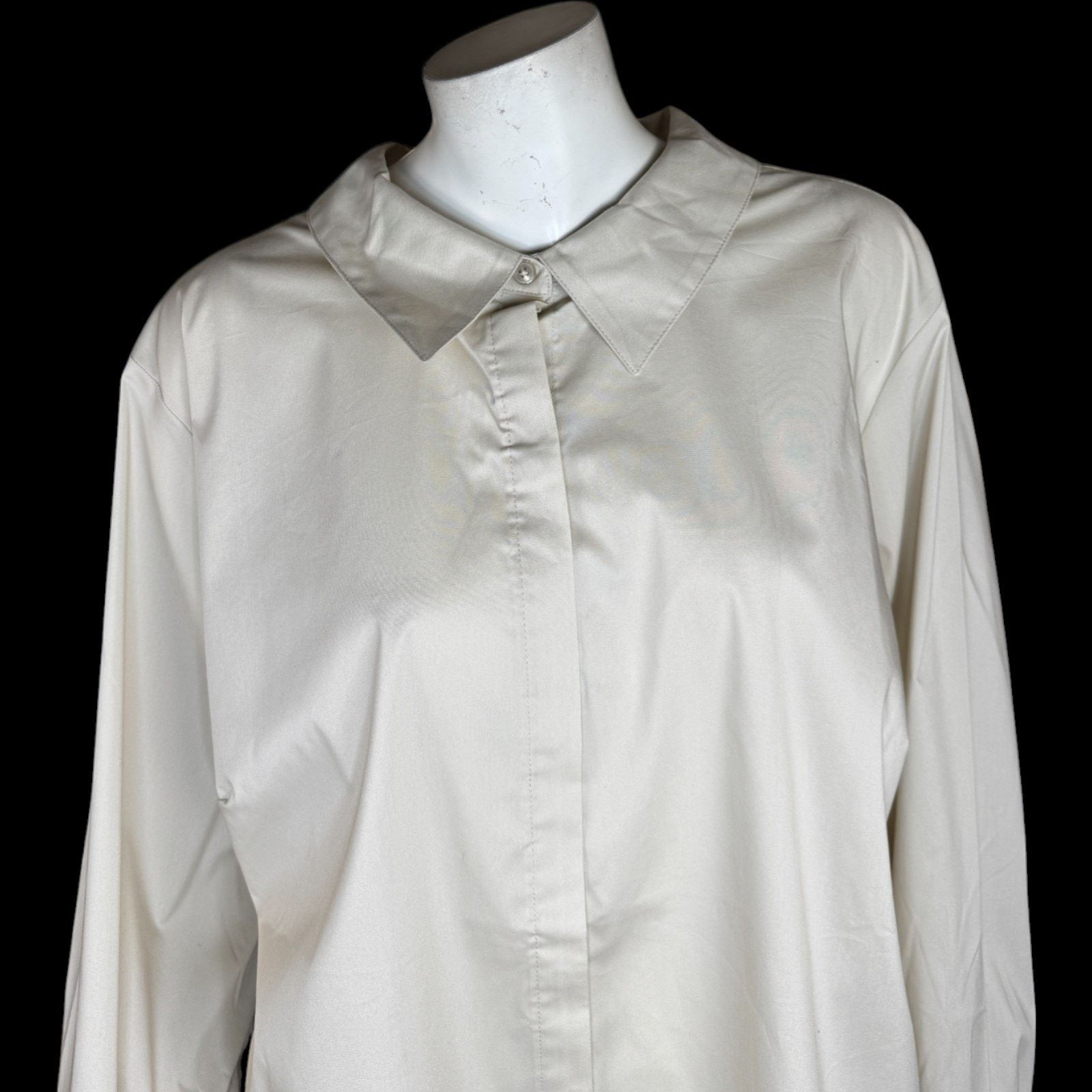 Denim & Co. Denim & Co. White Button Up Shirt 3X Stretch CoolMax Size 3XL / US 20-22 - 3 Thumbnail
