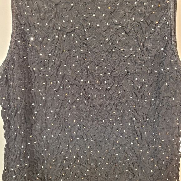 Joseph Ribkoff Vintage Joseph Ribkoff Black Textured Sequins Top - Size 10 Size L / US 10 / IT 46 - 4 Thumbnail