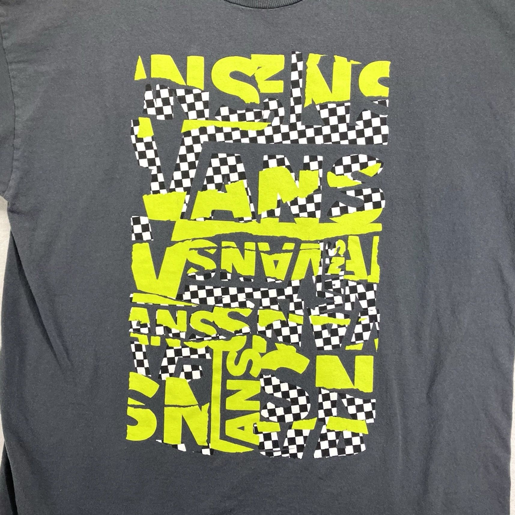 Vans VANS T Shirt Men Large Gray Skater Short Sleeve Neon Abstract Graphic All Cotton Size US L / EU 52-54 / 3 - 3 Thumbnail