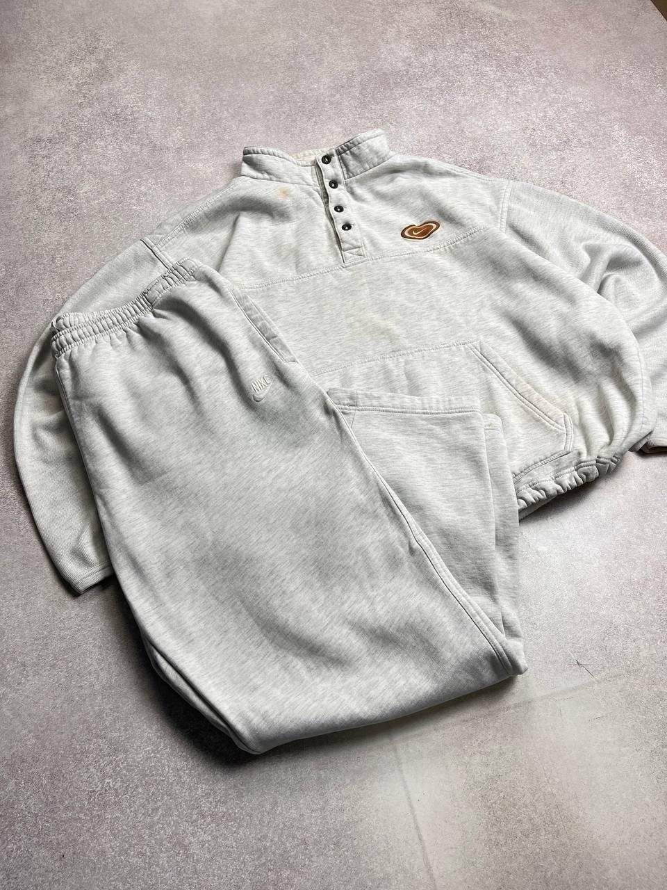 Nike × Vintage VINTAGE 90’s NIKE SWOOSH COTTON BAGGY TRACKSUIT Y2K L Size US L / EU 52-54 / 3 - 3 Thumbnail