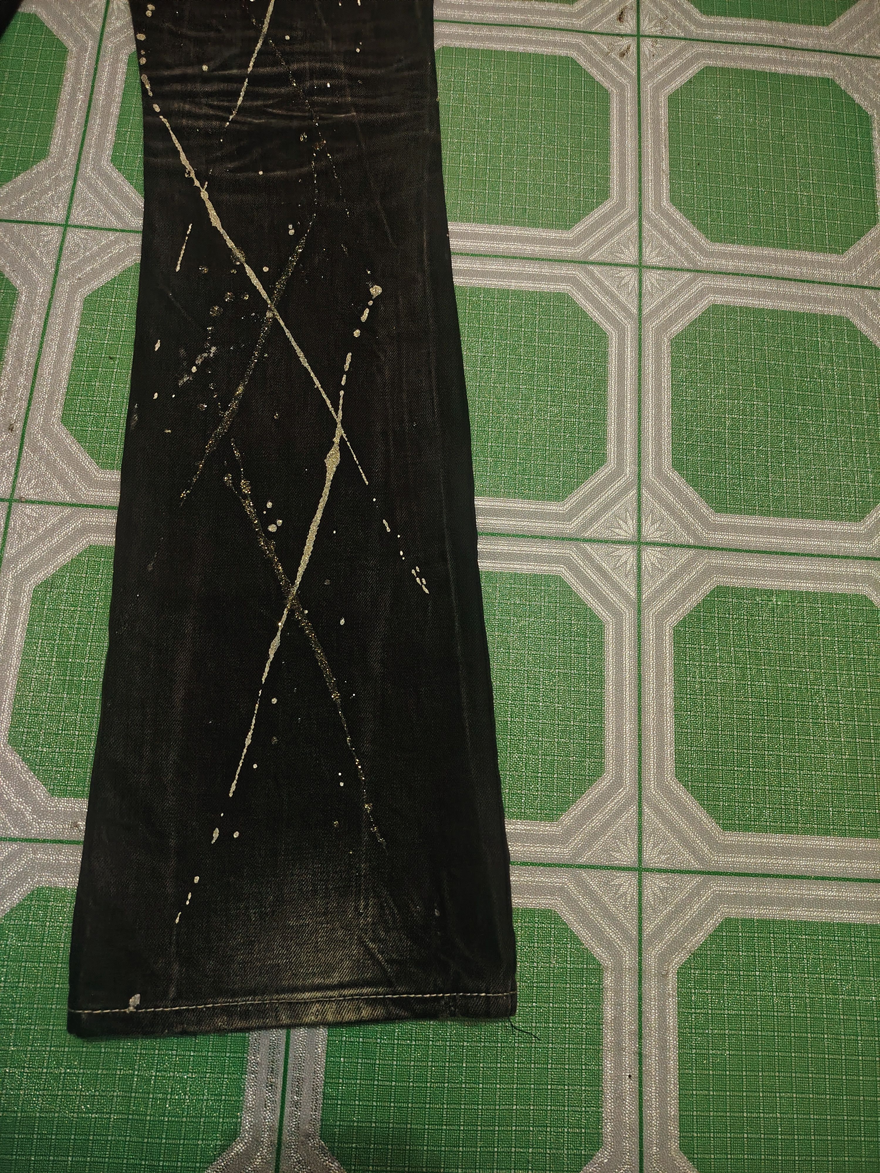Yasuyuki Ishii Japan Lagust Painted Bead Pattern Distres Jeans Flared Jeans Size US 32 / EU 48 - 18 Thumbnail