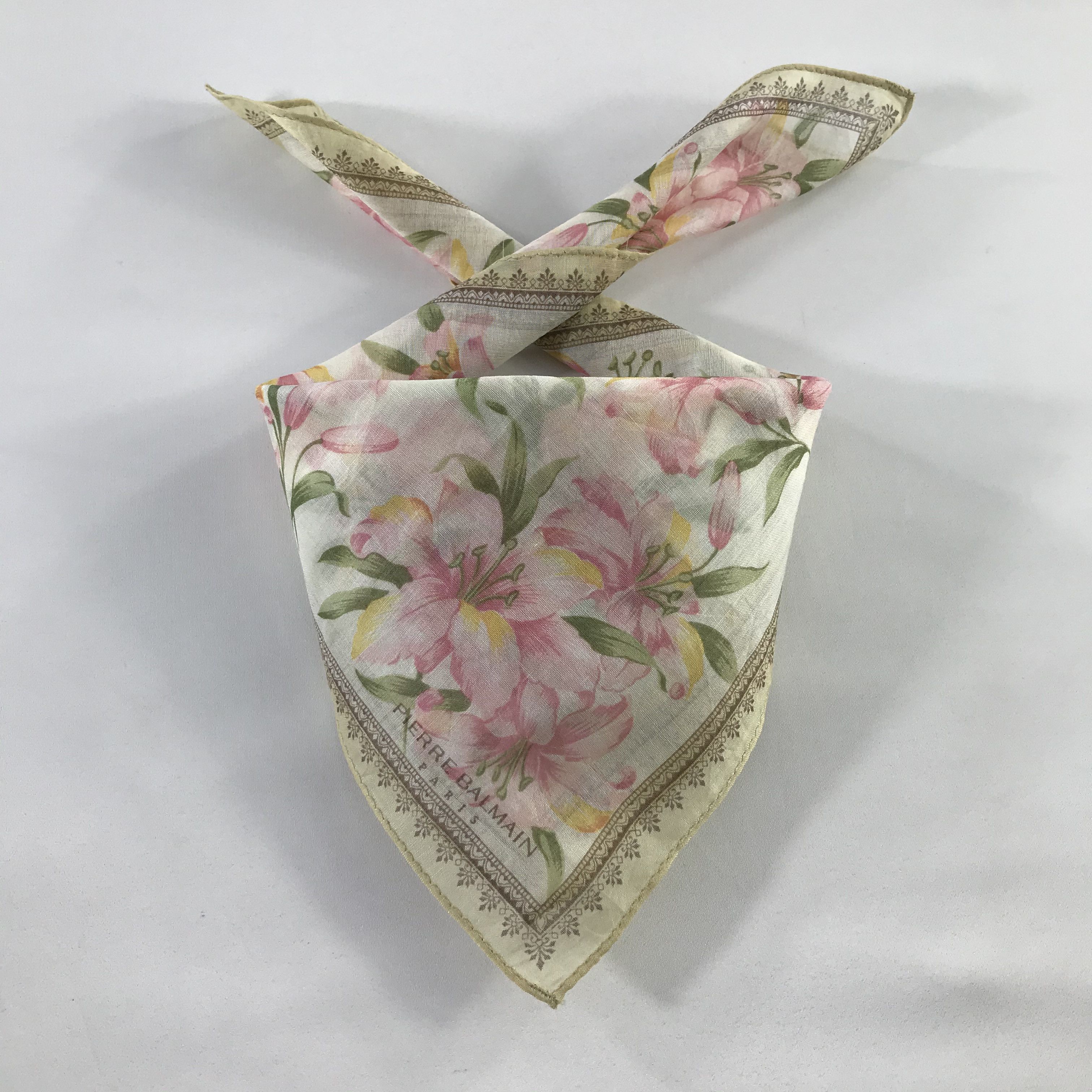 Pierre Balmain × Vintage Pierre Balmain Bandana / Handkerchief / Neckerchief - S597 Size ONE SIZE - 3 Thumbnail