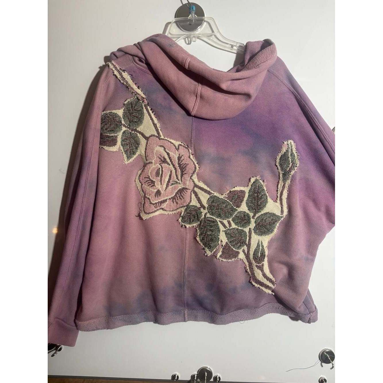 Other Custom Upcycled Purple Tie-Dye Tapestry Patchwork Hoodie Siz Size ONE SIZE - 1 Thumbnail
