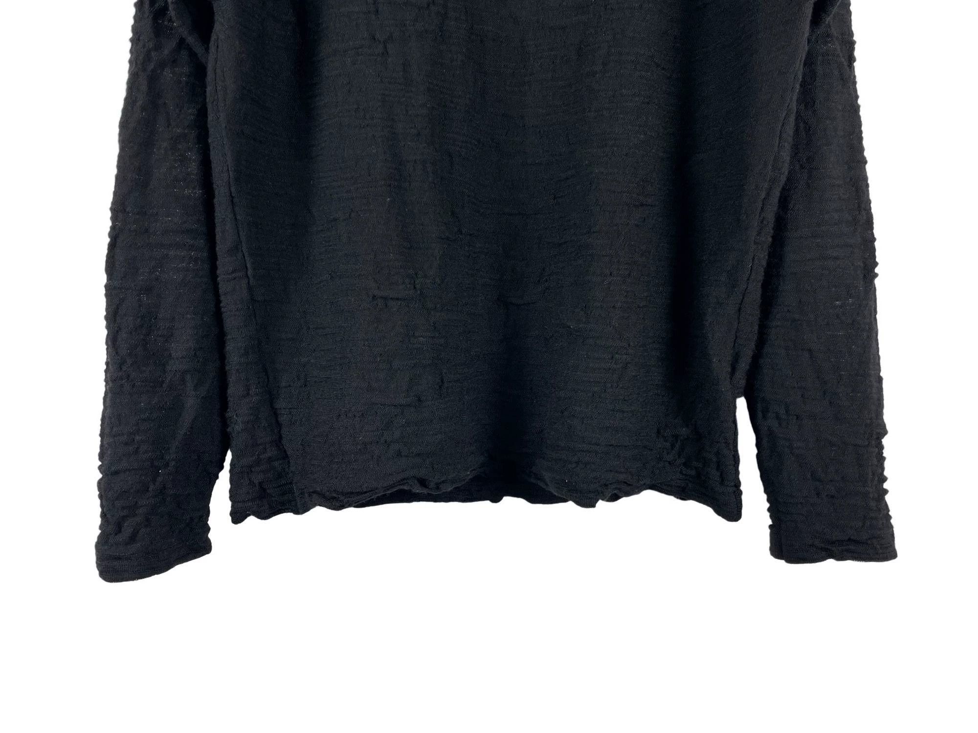 _J.L-A.L_ J.L-A.L Valio Knitted Textured Black Sweater Size US L / EU 52-54 / 3 - 4 Thumbnail