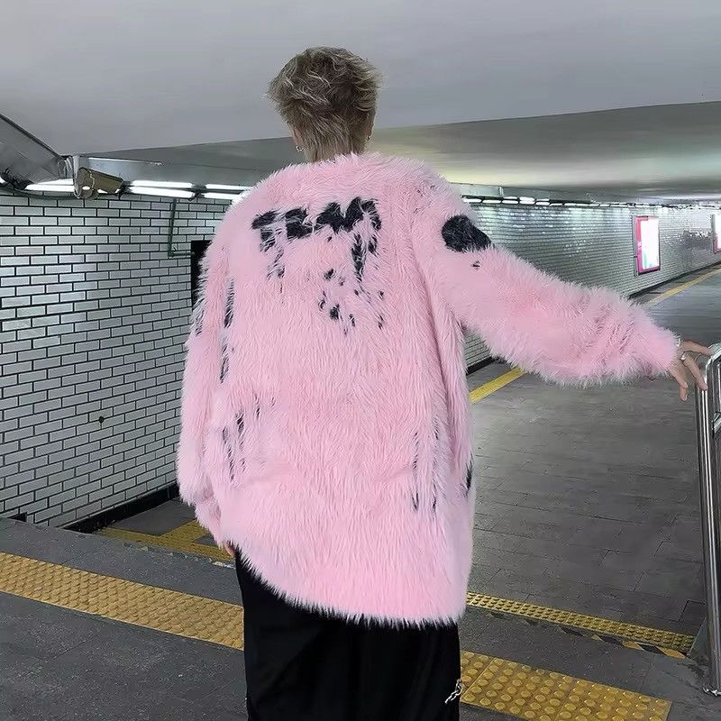 Japanese Brand Streetwear Design Graffiti Pink Sweater Pullover Size US M / EU 48-50 / 2 - 5 Thumbnail