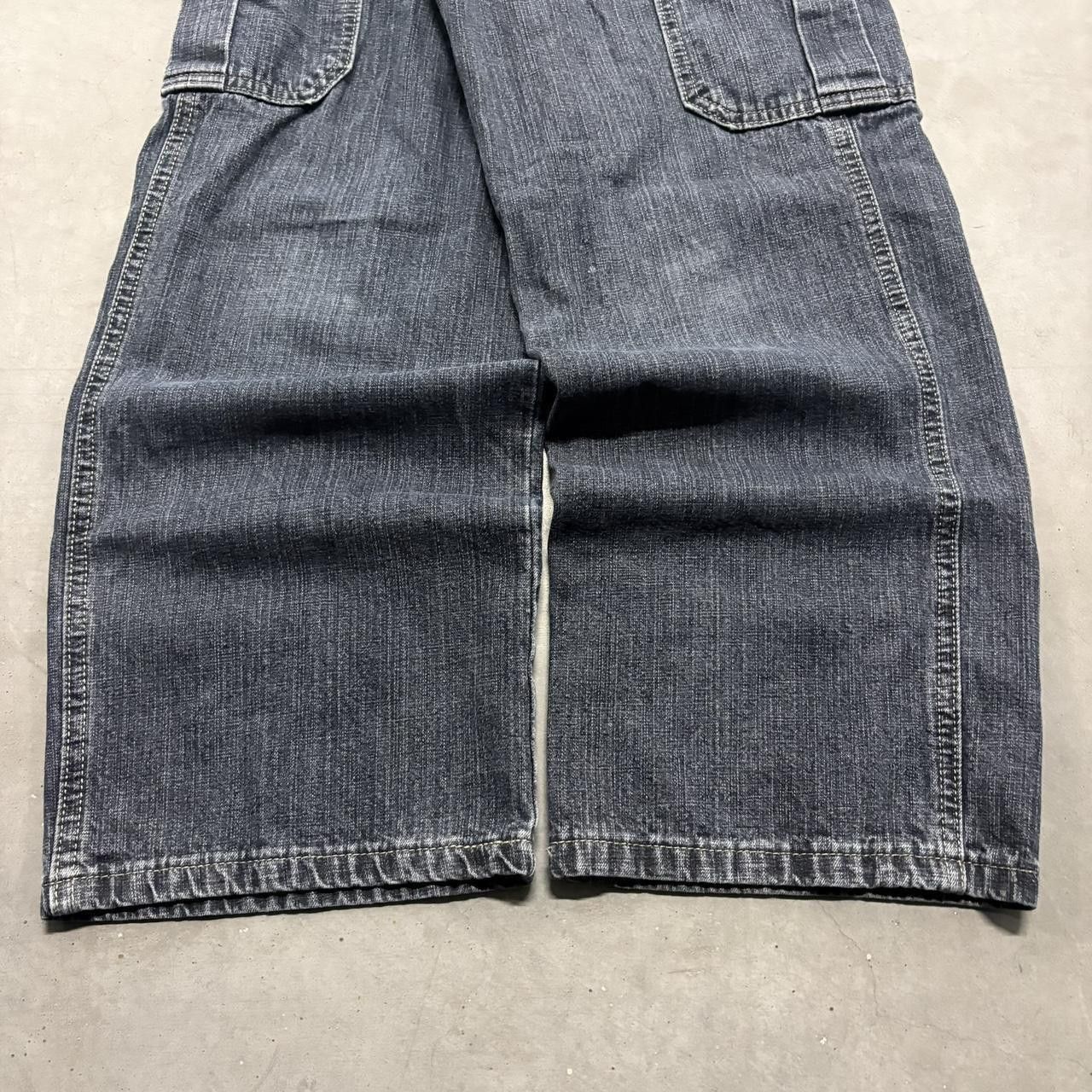 Vintage Crazy Vintage Y2K 2000s Baggy Skater Style Dark Wash Cargo Grunge Denim Jeans! Size US 26 / EU 42 - 3 Thumbnail